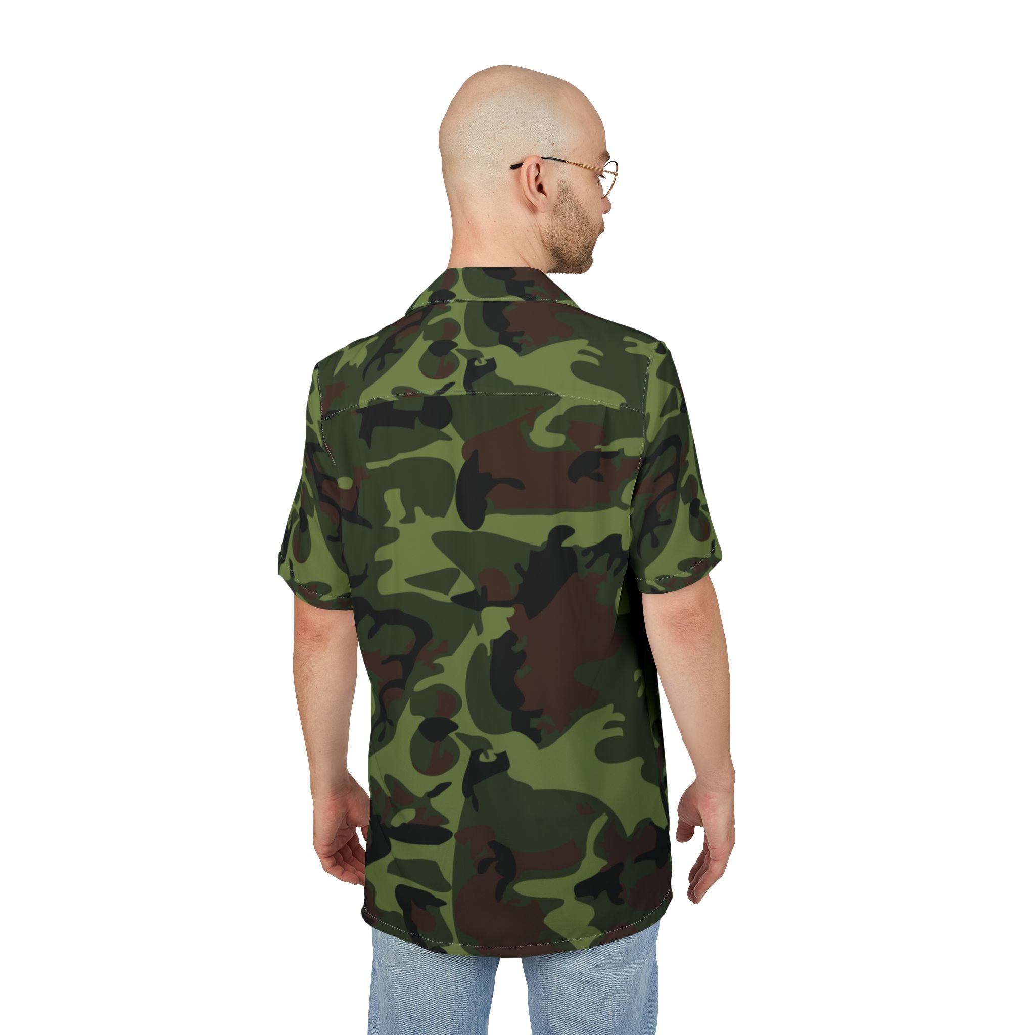 Men's Hawaiian Shirt Oculto entre Sombras y Formas