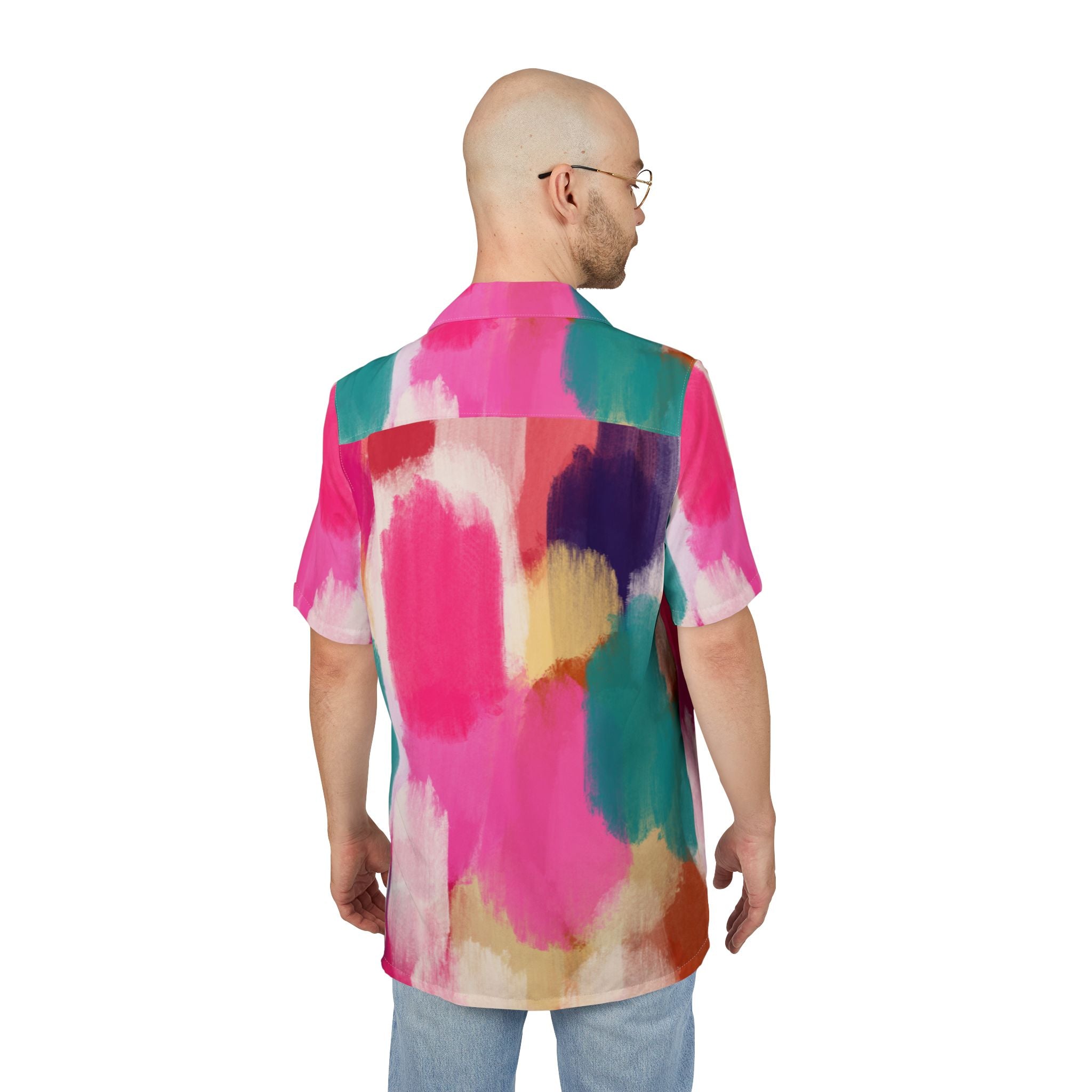 Men's Hawaiian Shirt Explosión de Colores en el Viento