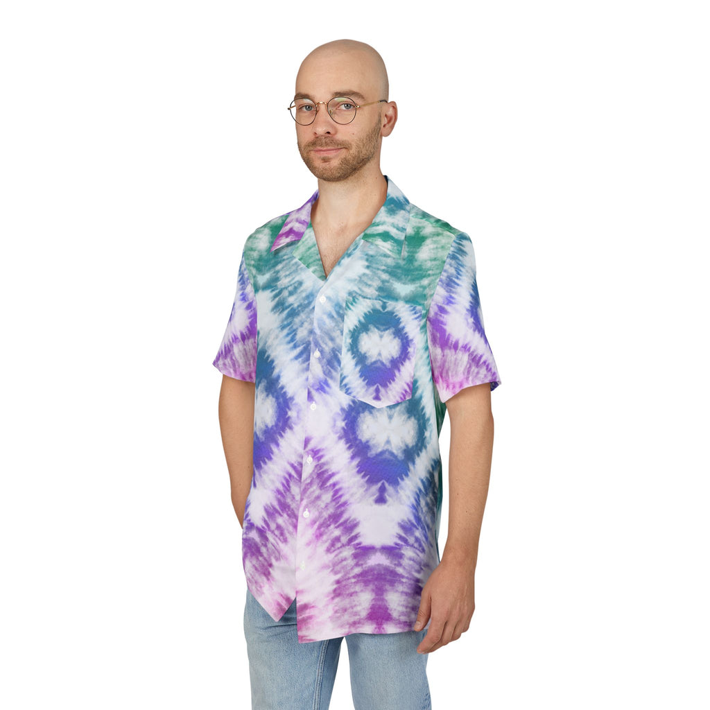 Men's Hawaiian Shirt Amanecer de colores en espiral