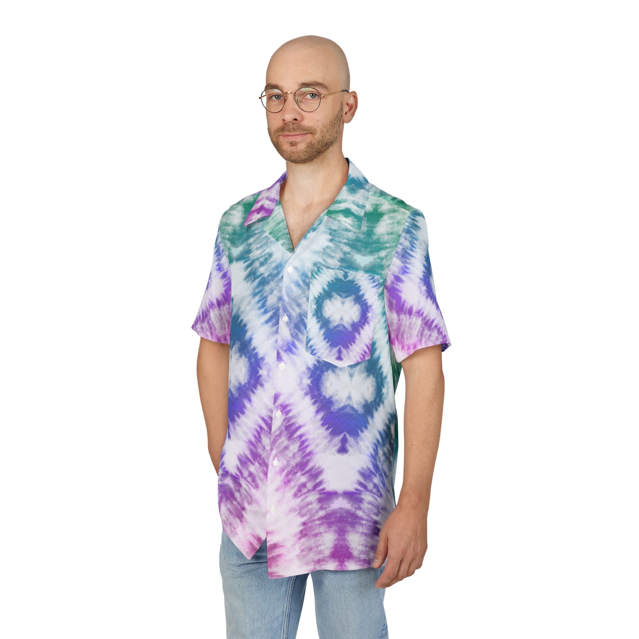 Men's Hawaiian Shirt Amanecer de colores en espiral