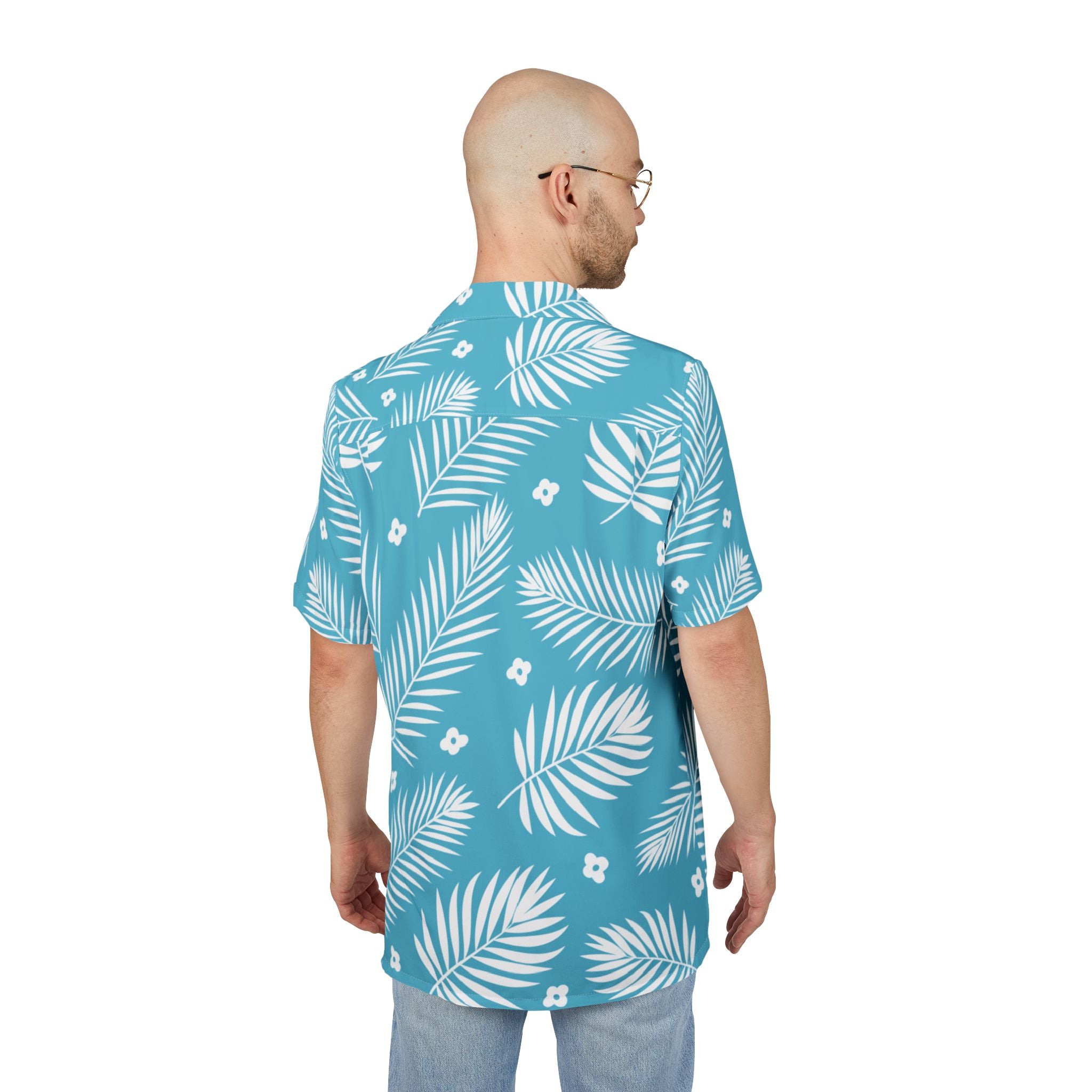 Men's Hawaiian Shirt Brizna Tropical en Cielo Azul