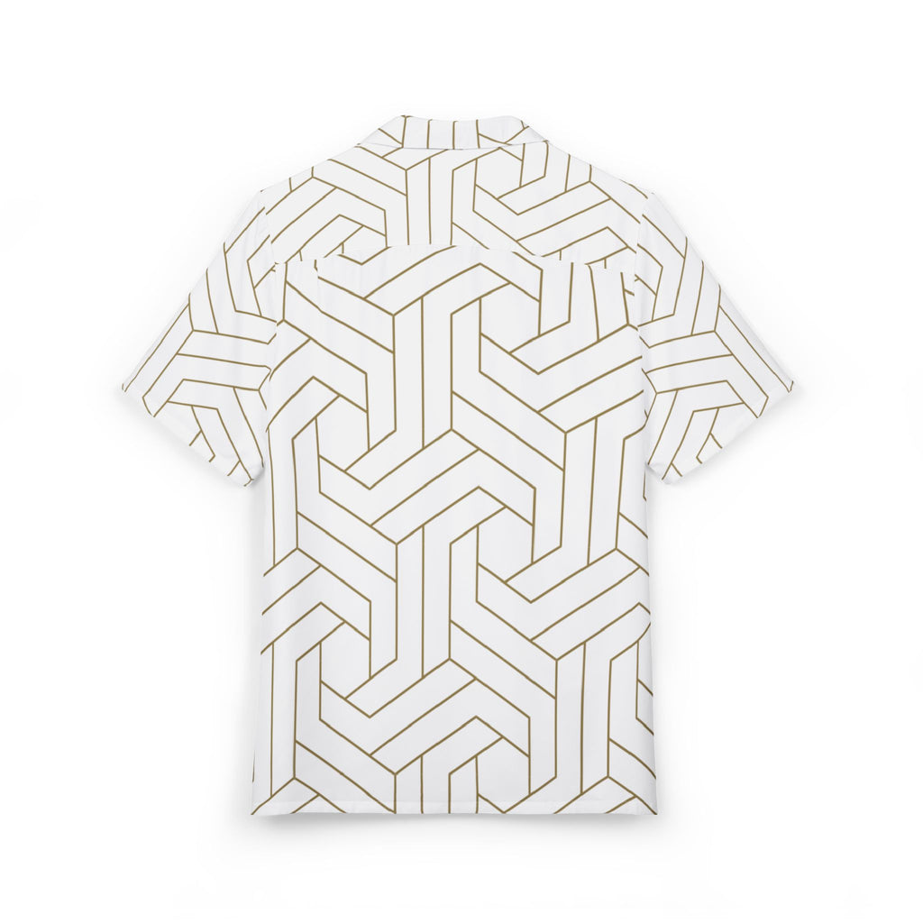 Men's Hawaiian Shirt Laberinto Infinito de Lineas Doradas