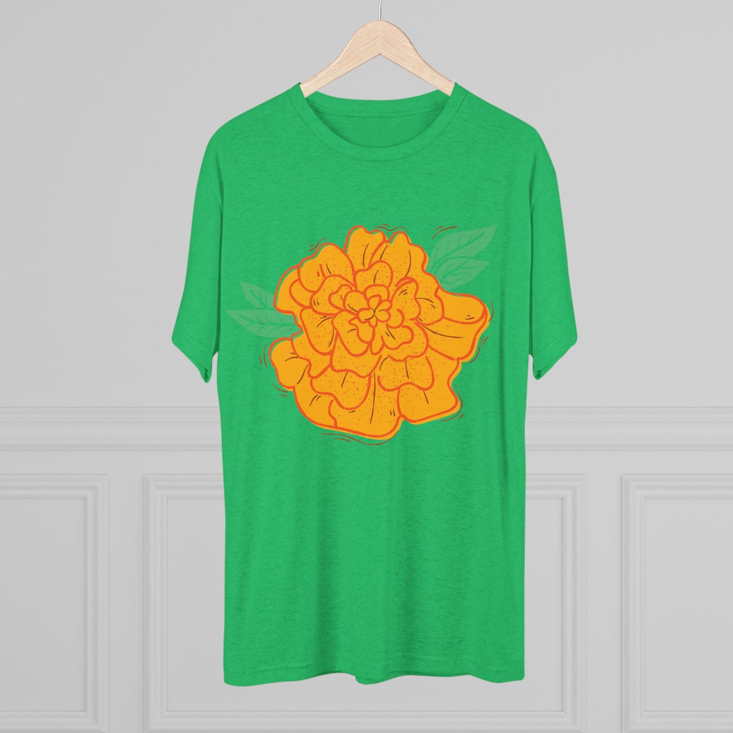 Flor de Cdempasúchil Playera Unisex Tri-Blend Unisex