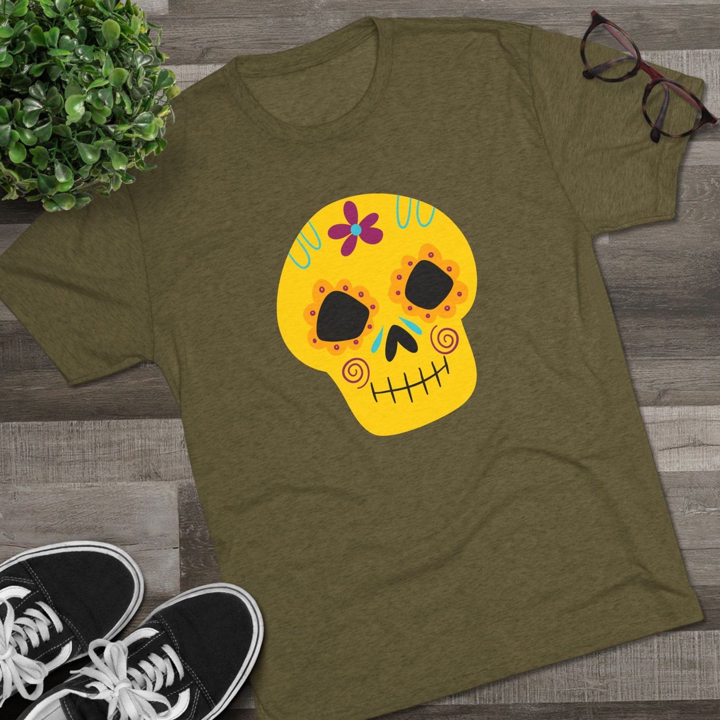 Calaverita de azúcar Playera Unisex Tri-Blend Unisex