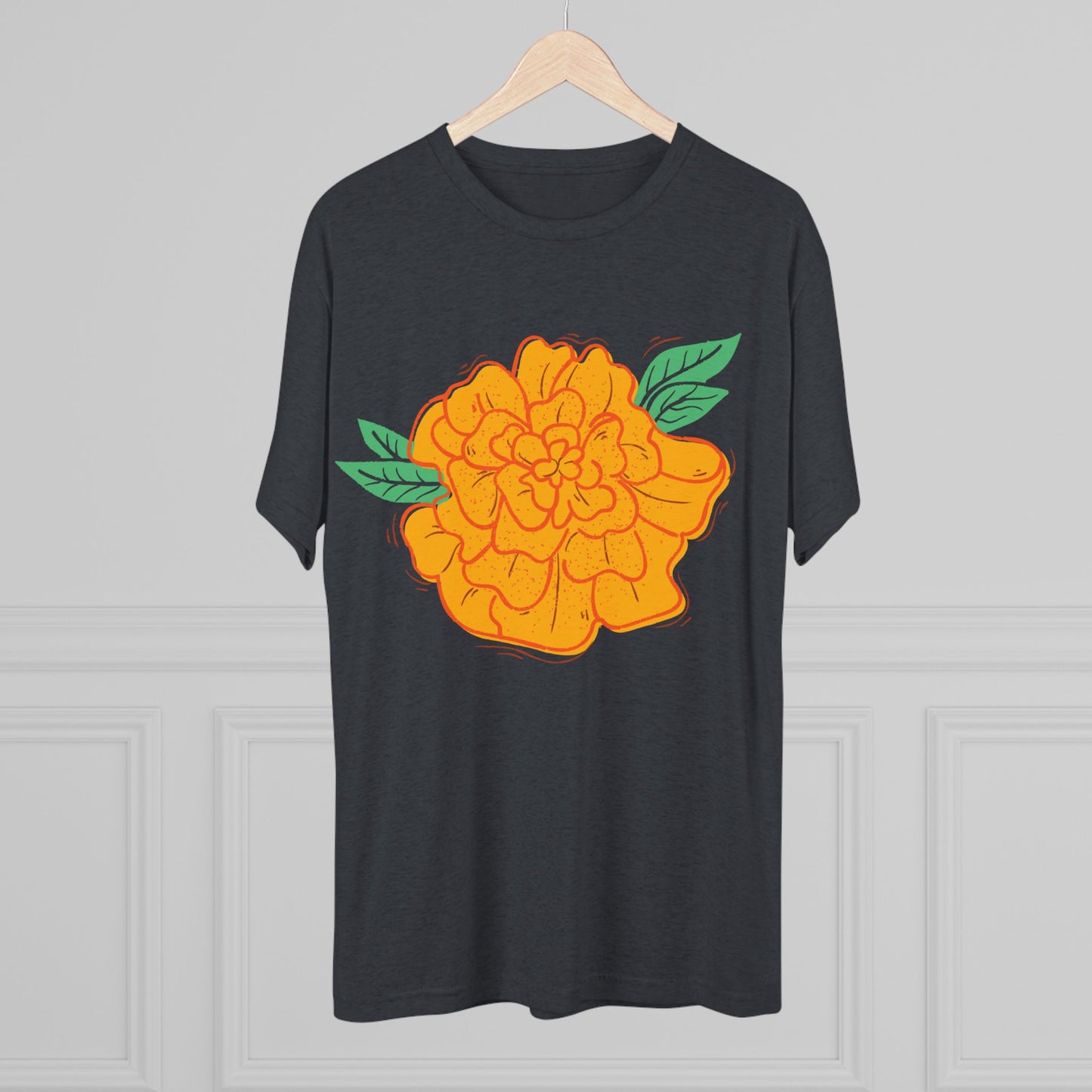 Flor de Cdempasúchil Playera Unisex Tri-Blend Unisex