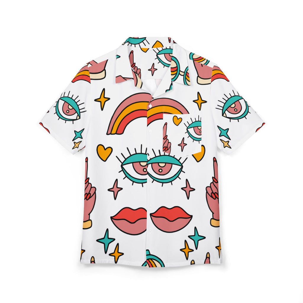 Men's Hawaiian Shirt Retazos de Color y Forma en la Vida Cotidiana