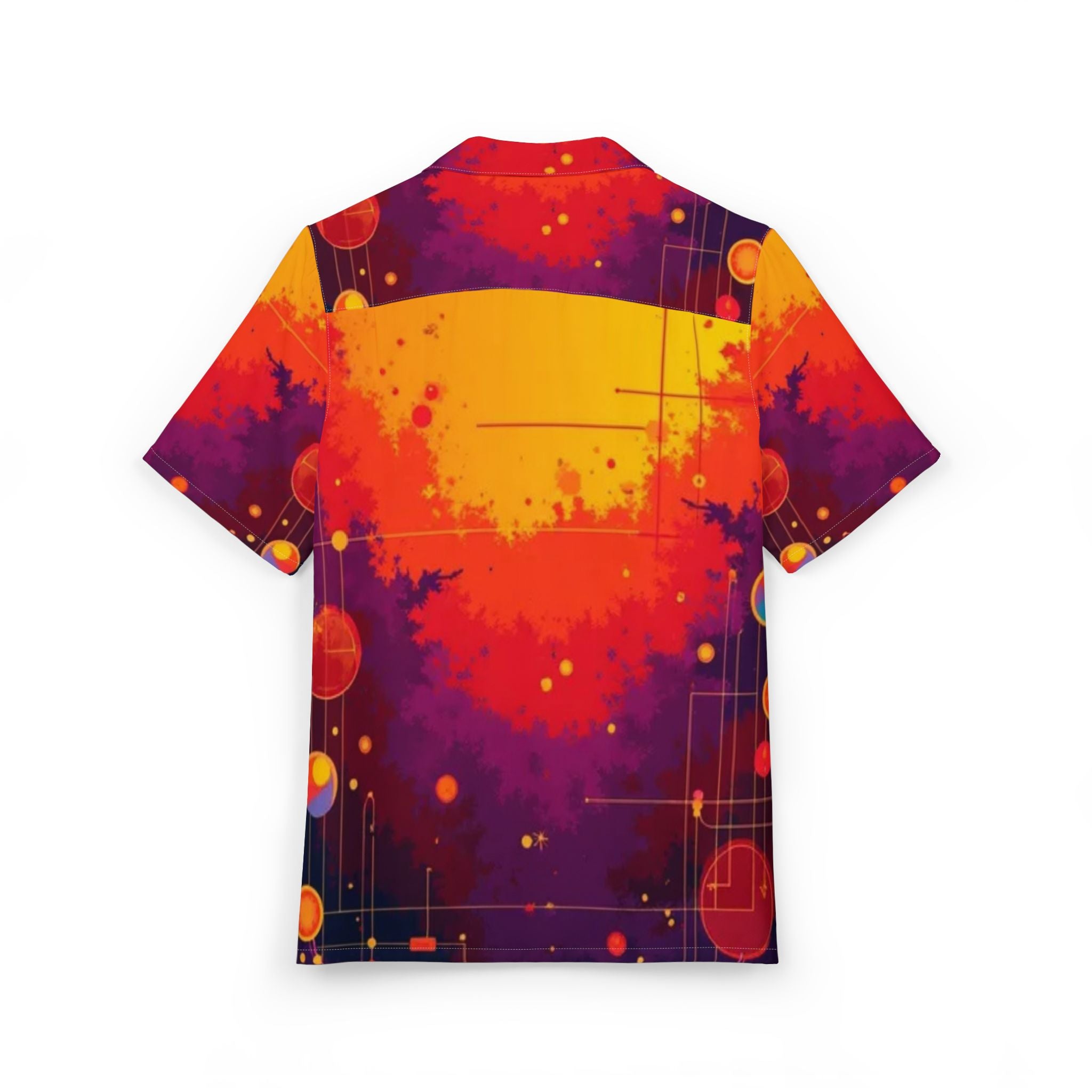 Men's Hawaiian Shirt Redes cósmicas en un crepúsculo infinito