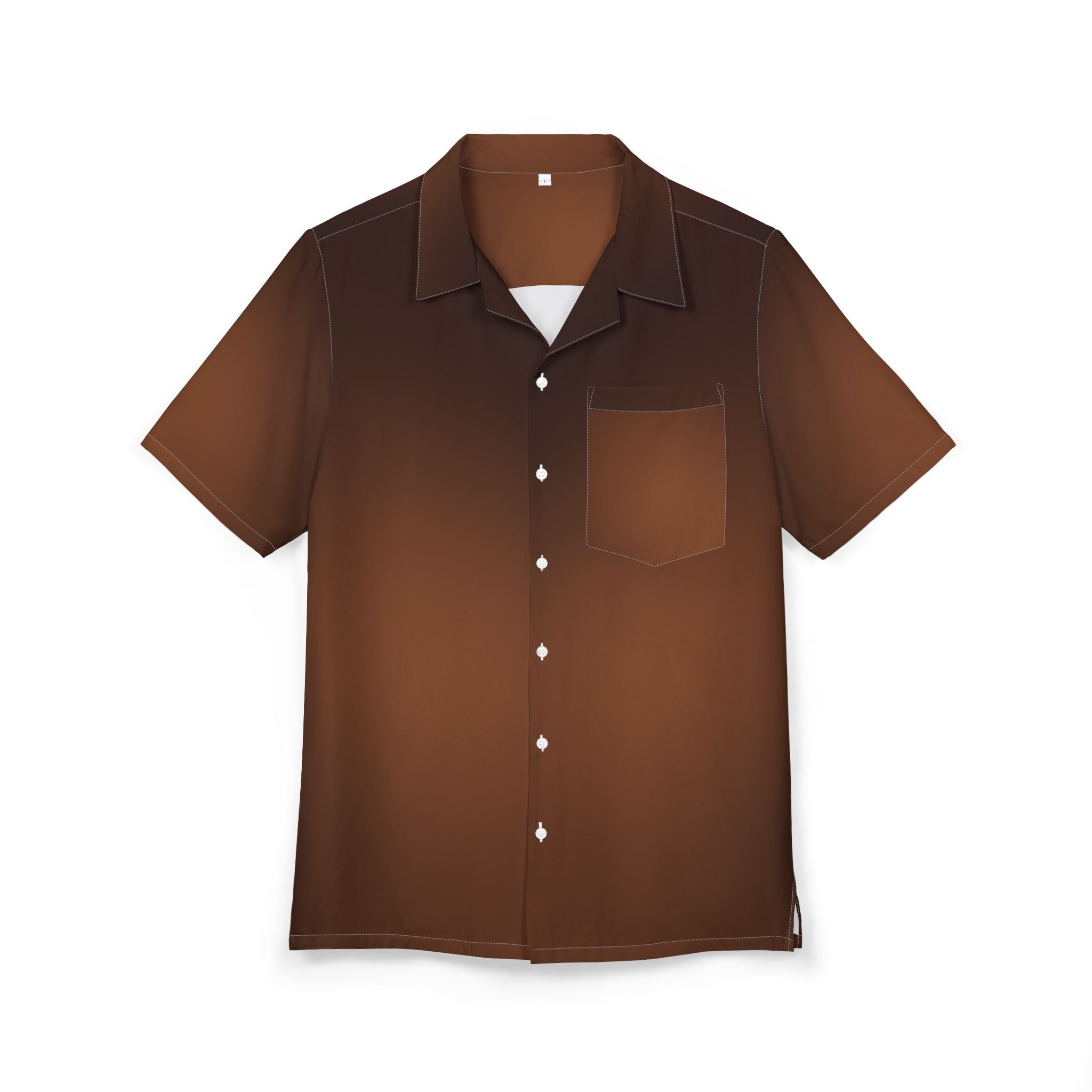 Camisa Hawaiana Remolino de Café en el Cosmos