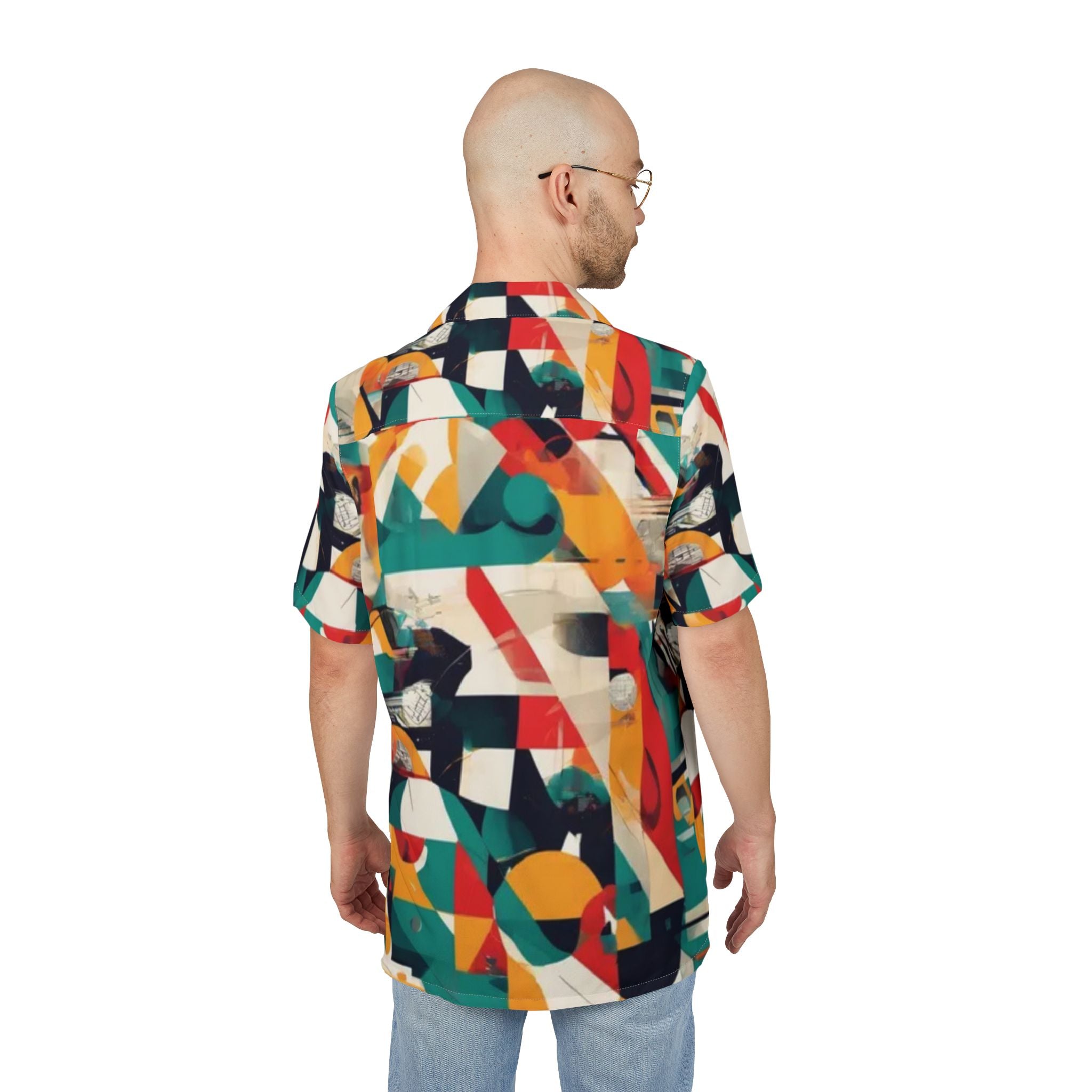 Men's Hawaiian Shirt Caleidoscopio Urbano: Fragmentos y Formas
