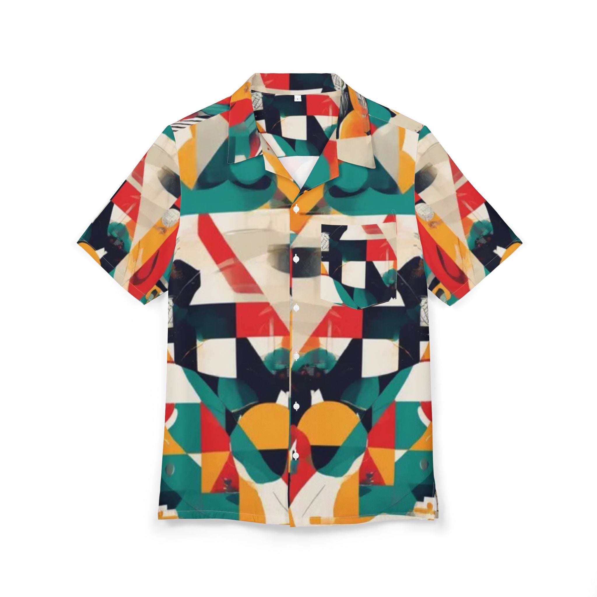 Men's Hawaiian Shirt Caleidoscopio Urbano: Fragmentos y Formas