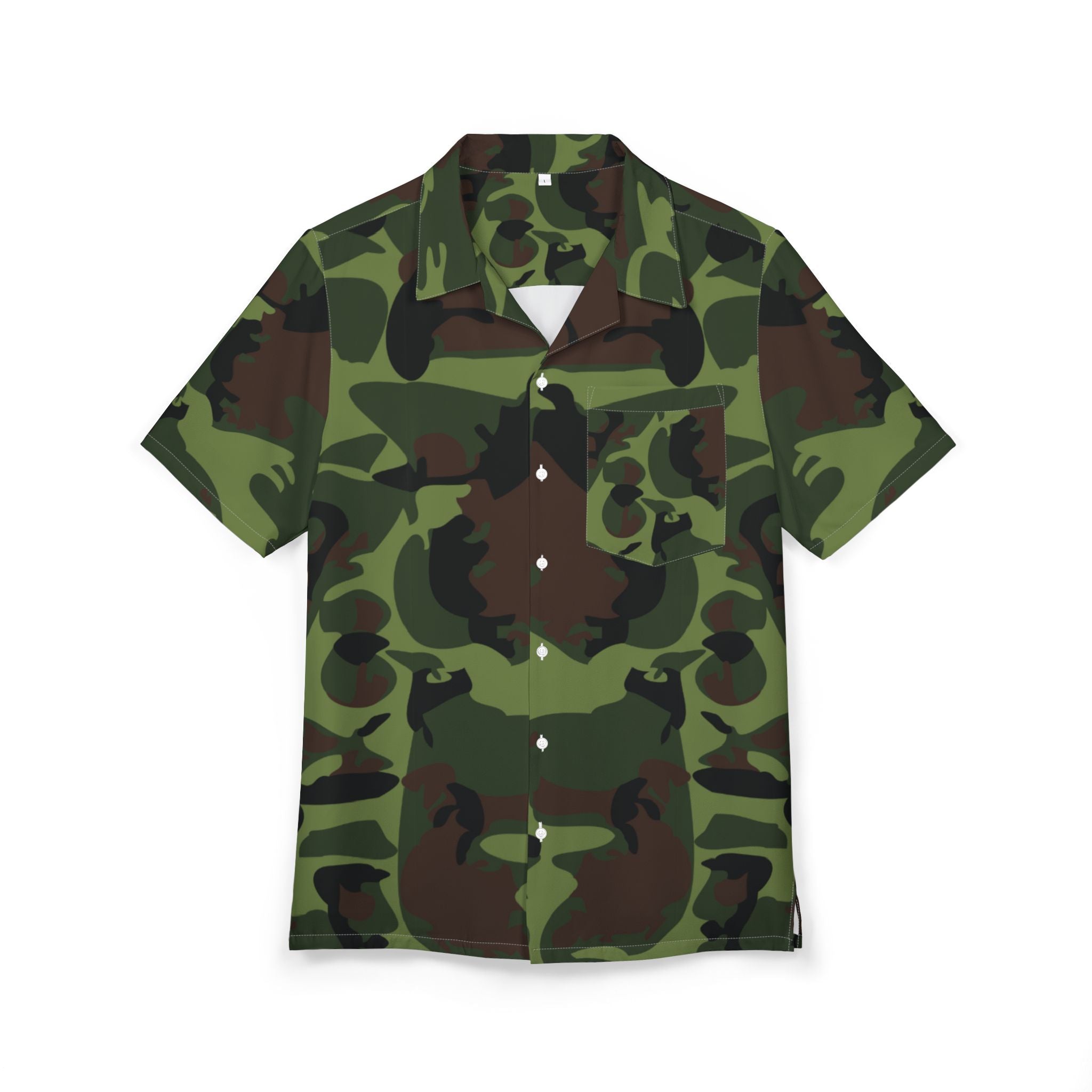 Men's Hawaiian Shirt Oculto entre Sombras y Formas