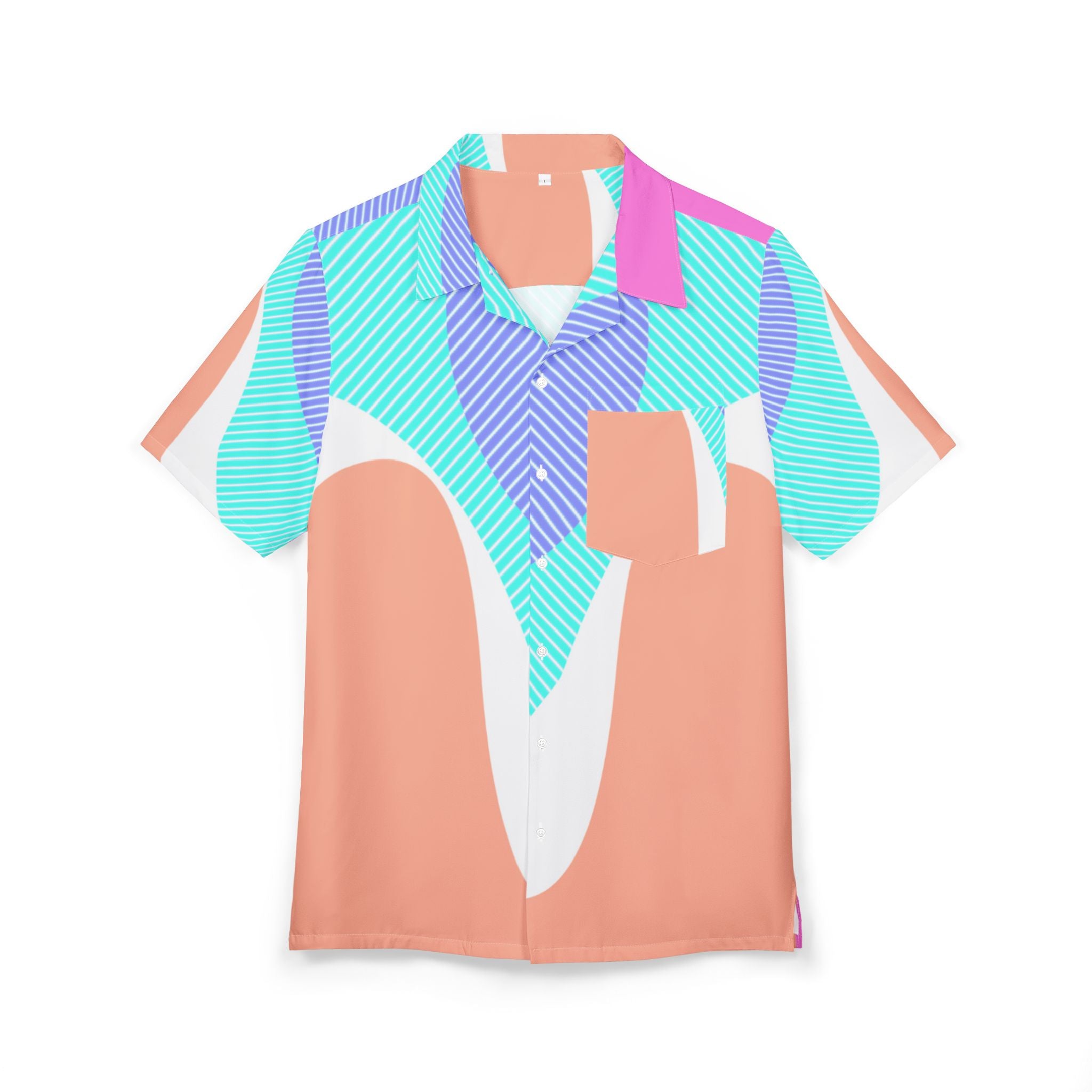 Men's Hawaiian Shirt Colores y formas en armonía suave