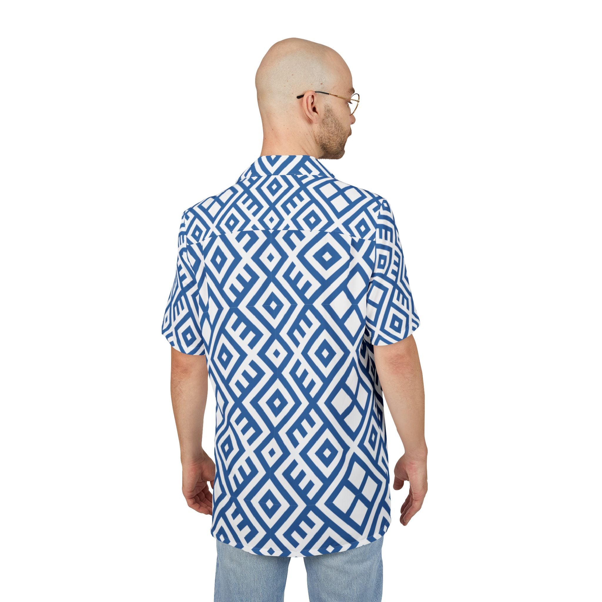 Men's Hawaiian Shirt Laberinto Azul Infinito