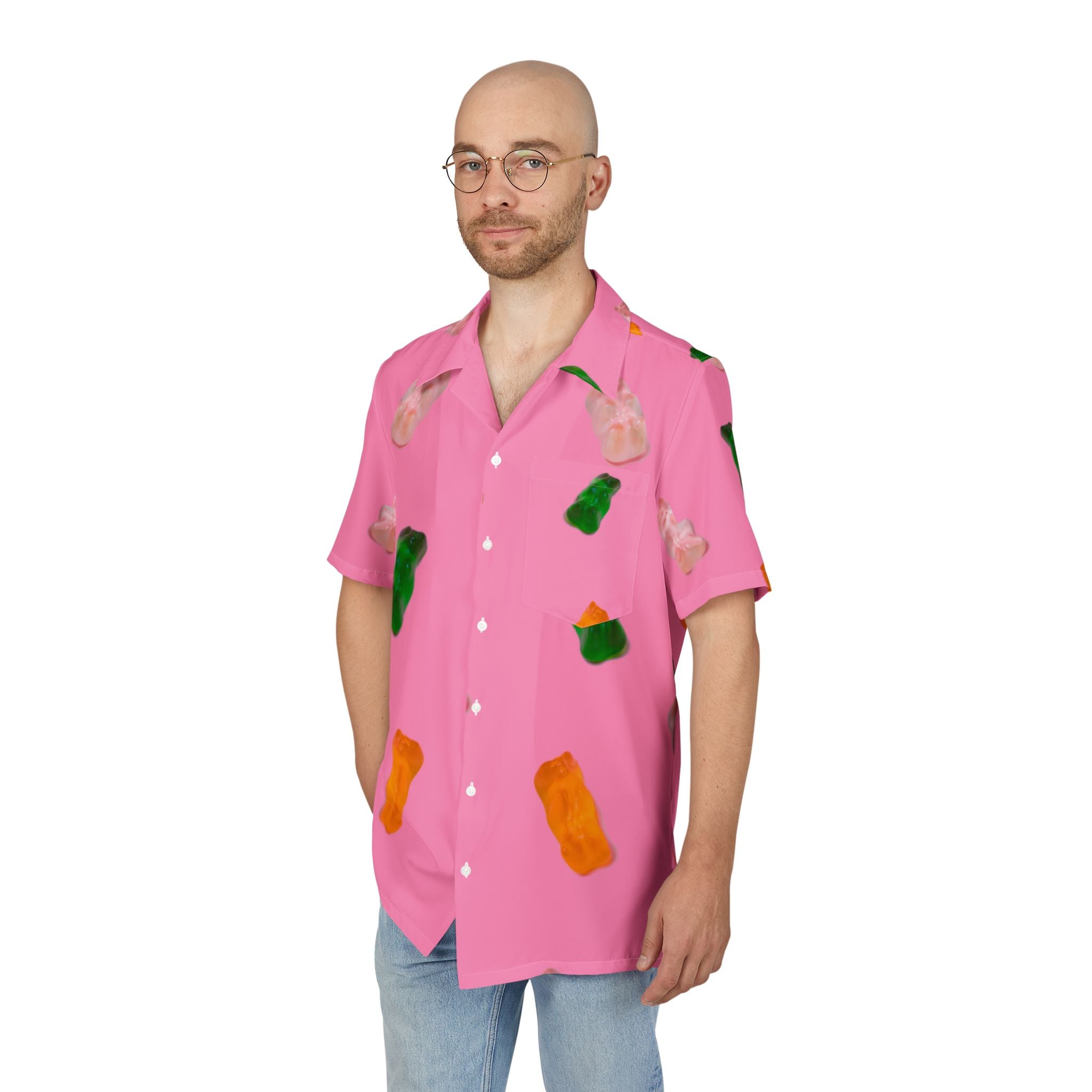 Men's Hawaiian Shirt Dulce Desfile en Rosa