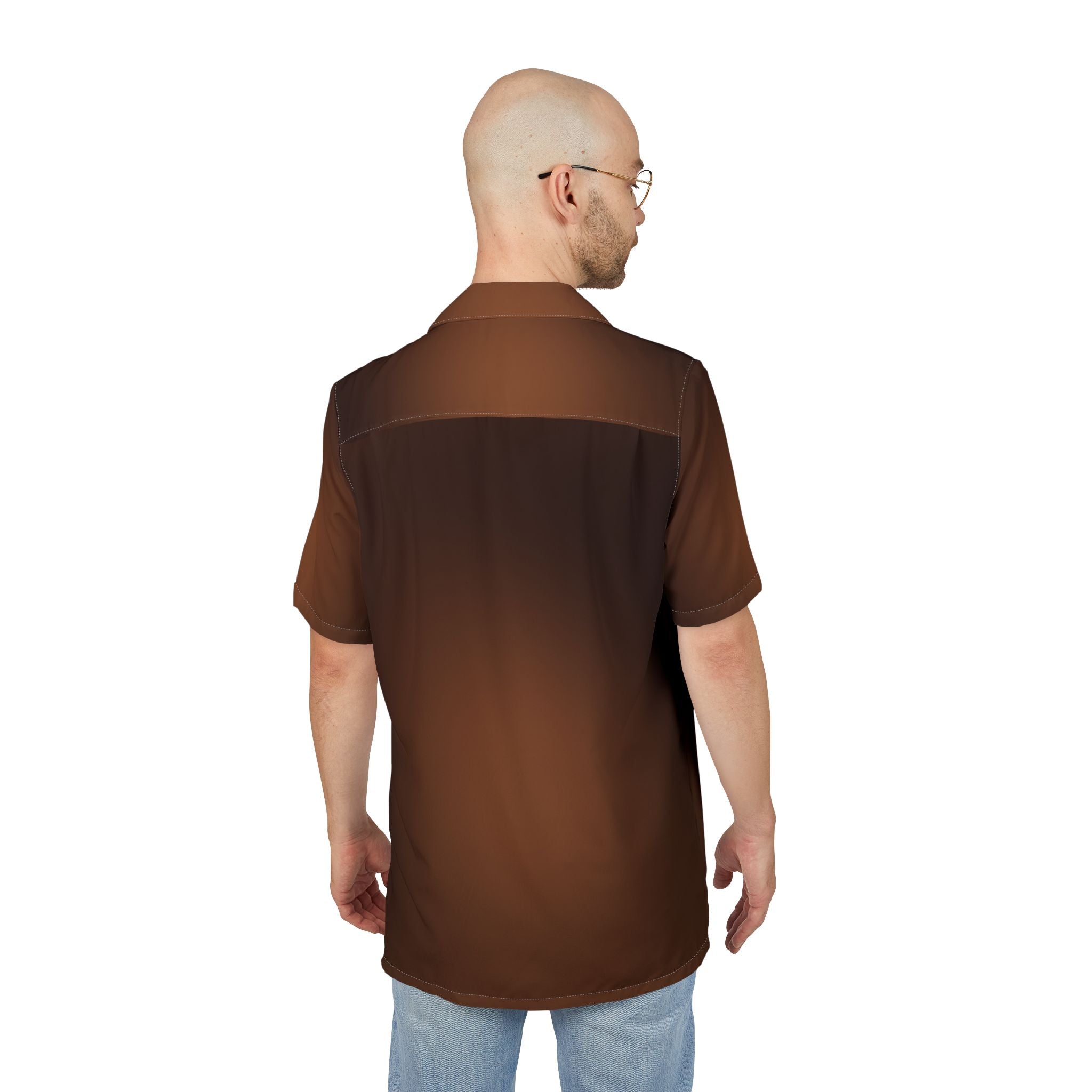 Camisa Hawaiana Remolino de Café en el Cosmos