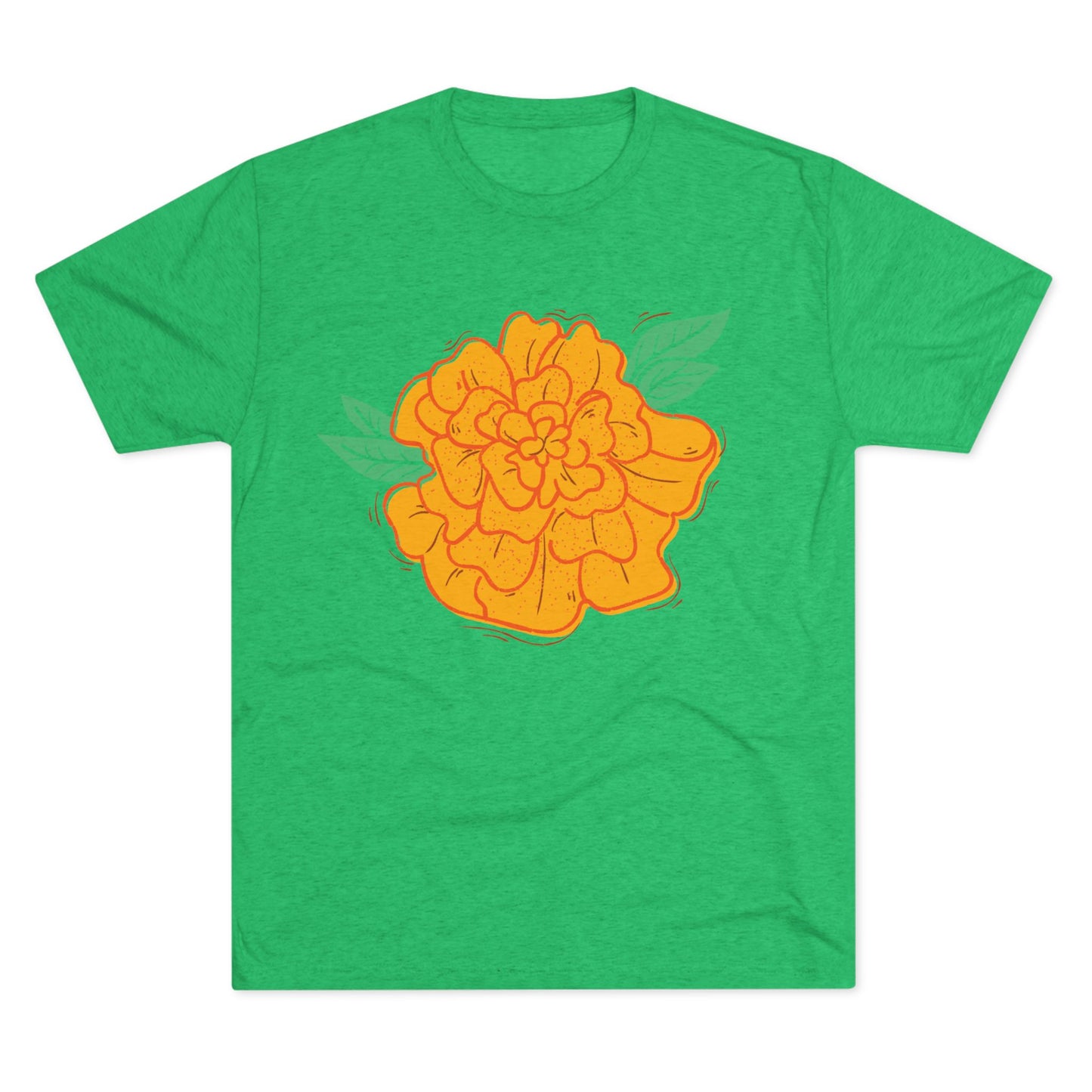 Flor de Cdempasúchil Playera Unisex Tri-Blend Unisex