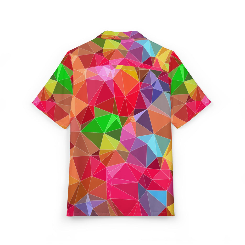 Men's Hawaiian Shirt Fragmentos de Color en Sinfonía Geométrica