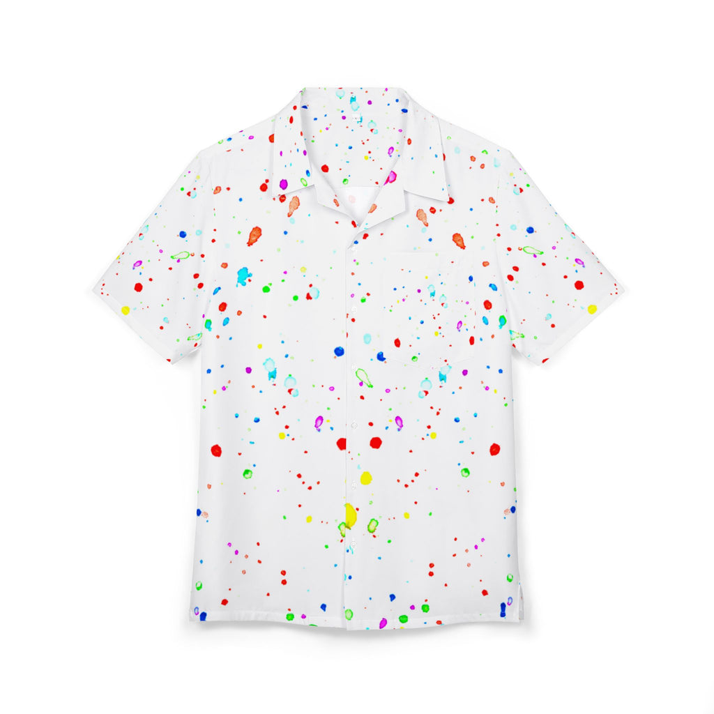 Men's Hawaiian Shirt Lluvia festiva de colores en el vacío astral
