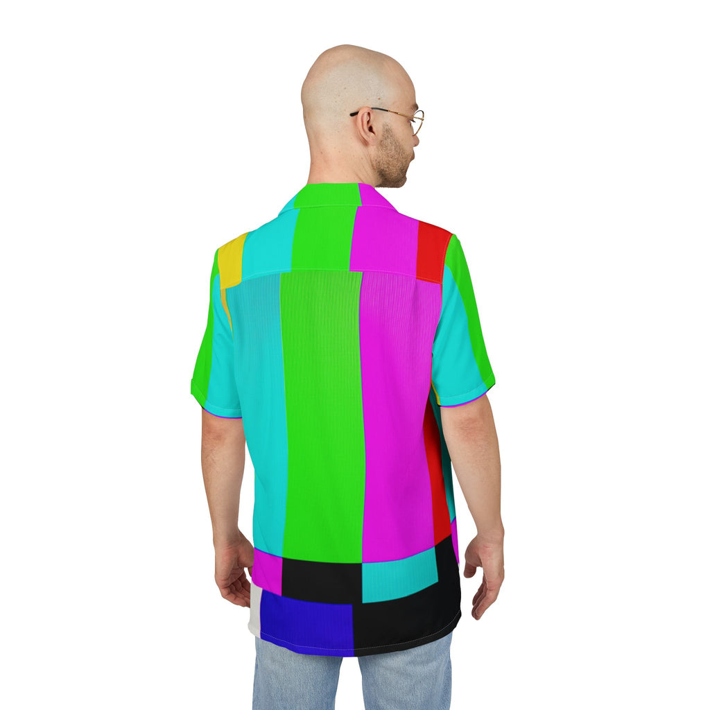 Men's Hawaiian Shirt Espectro Cromático: Una Danza de Color y Textura