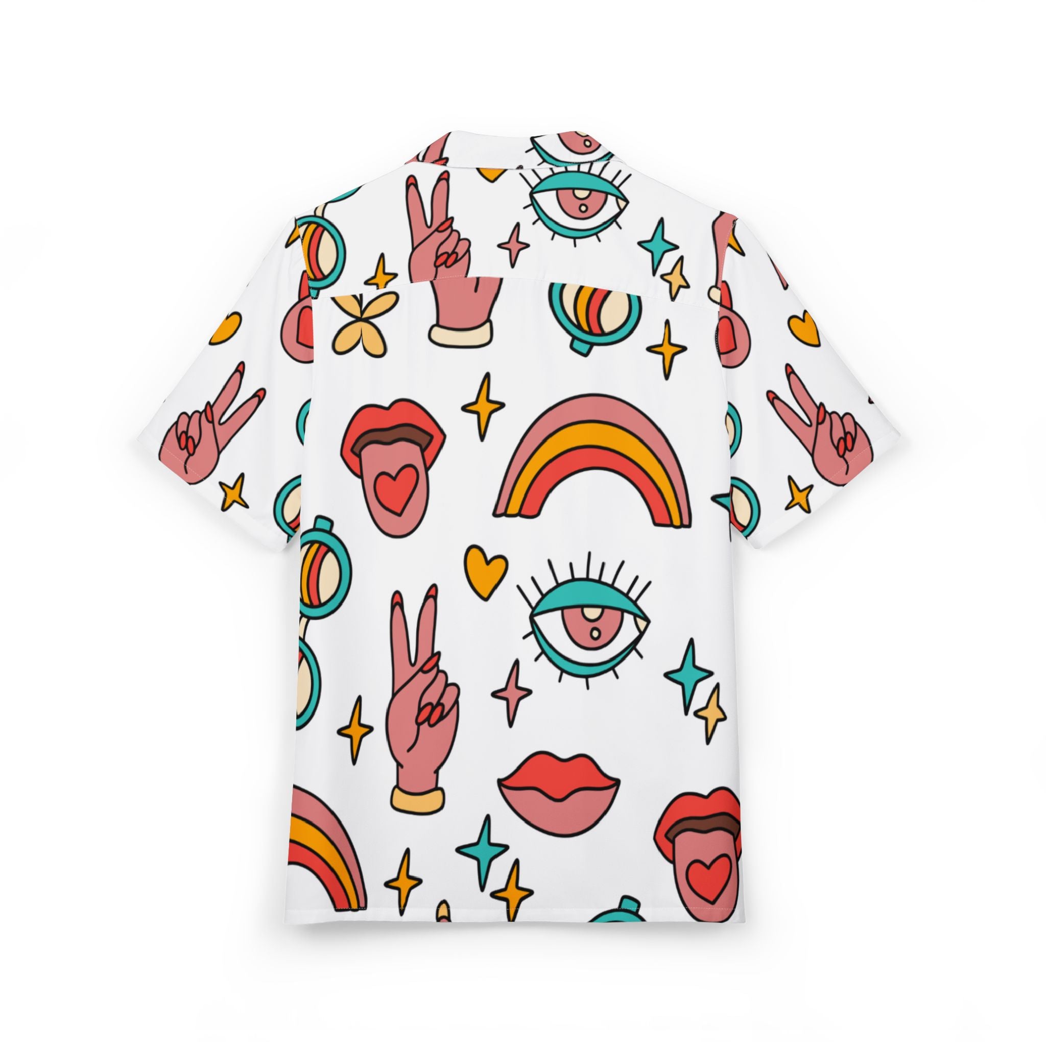 Men's Hawaiian Shirt Retazos de Color y Forma en la Vida Cotidiana