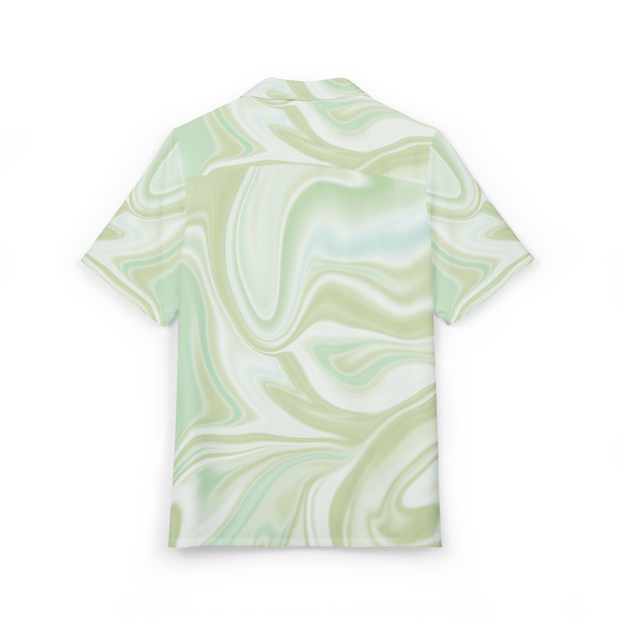 Men's Hawaiian Shirt Sueños Líquidos en Verde Pastel