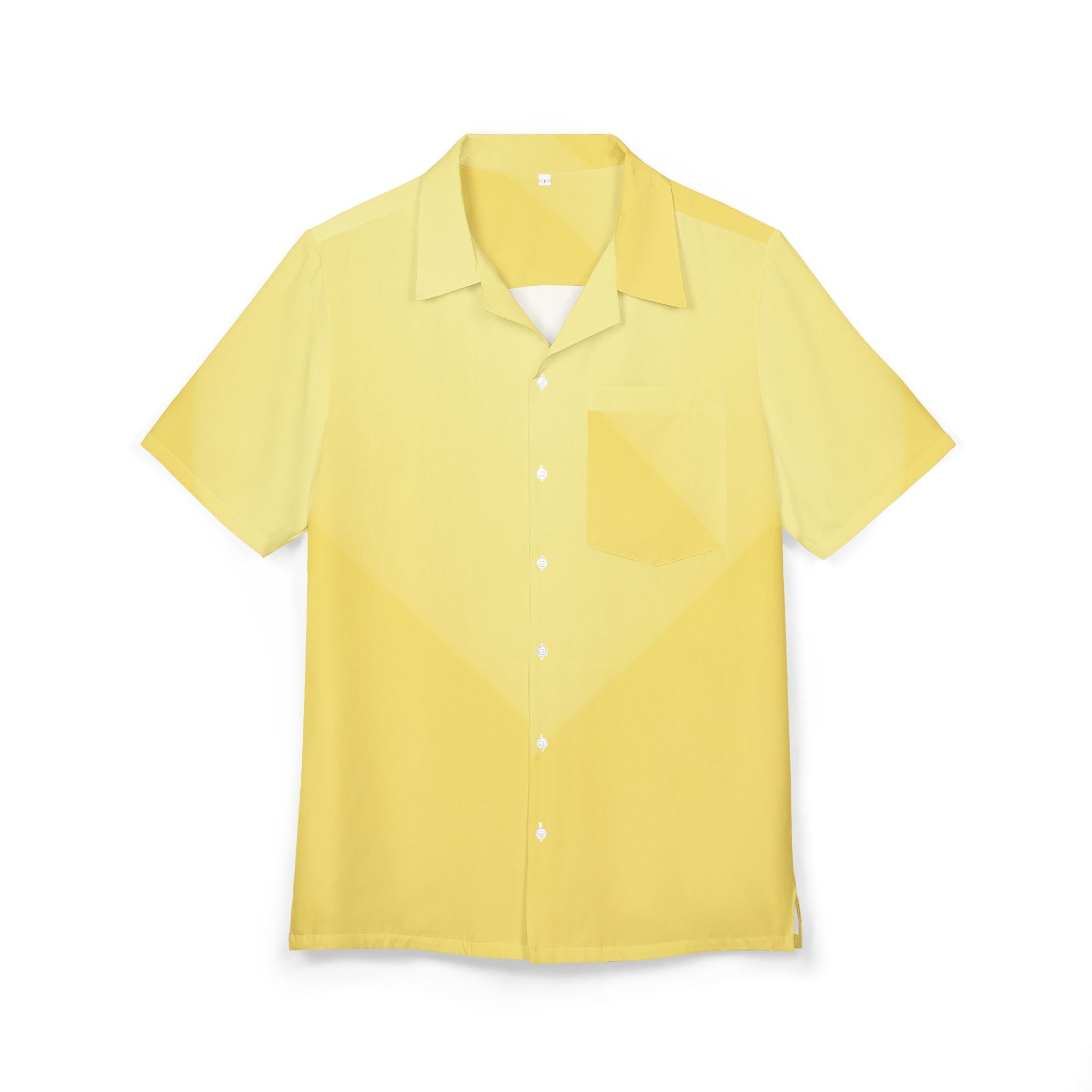 Camisa Hawaiana Dualidad amarilla en perspectiva