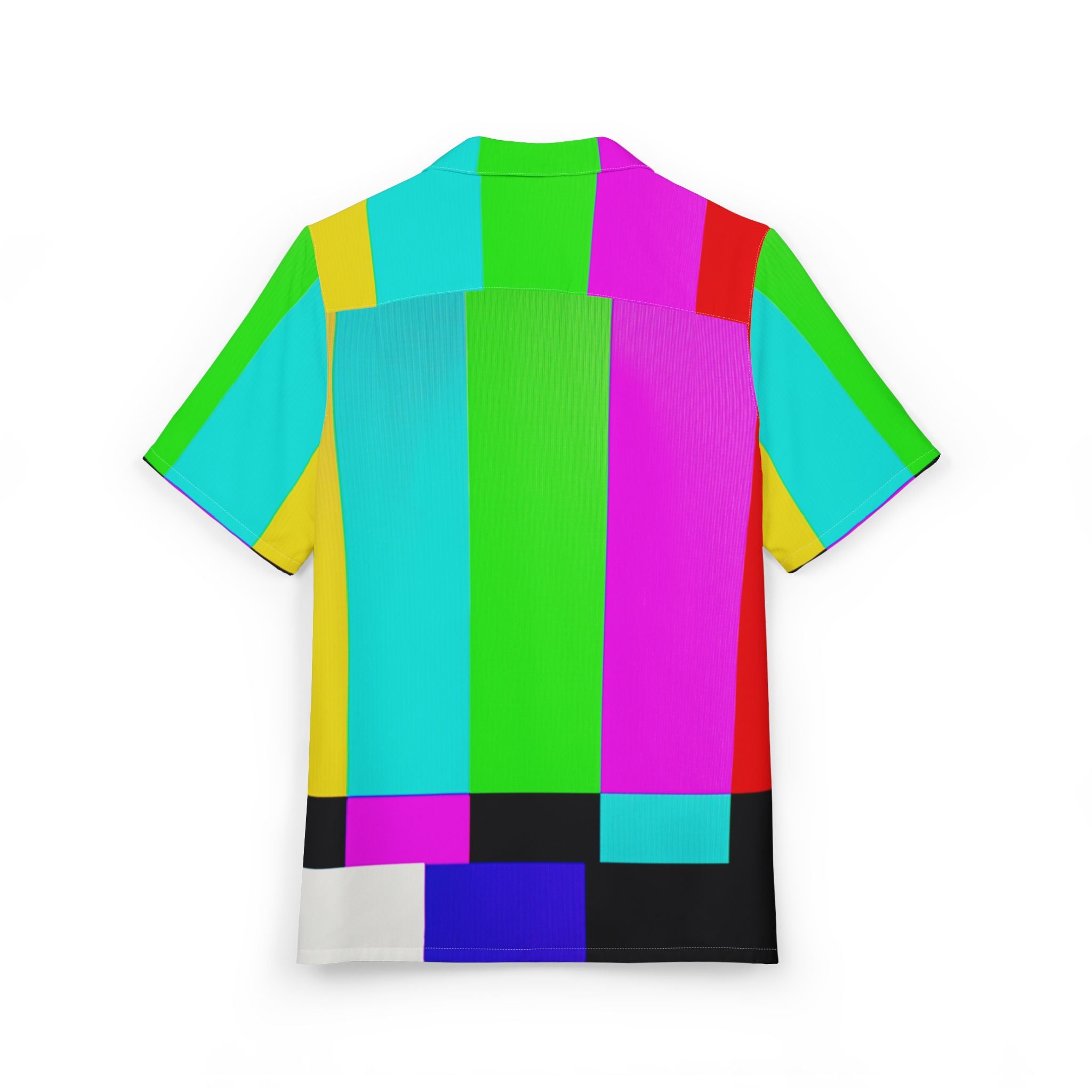 Men's Hawaiian Shirt Espectro Cromático: Una Danza de Color y Textura