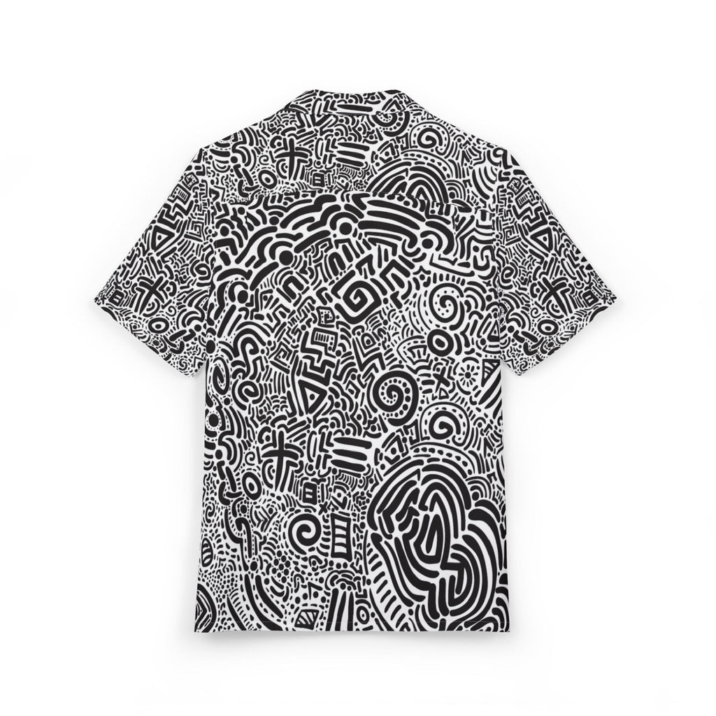 Men's Hawaiian Shirt Labyrinth of the Mind: An Exploration in Abstract Symbols