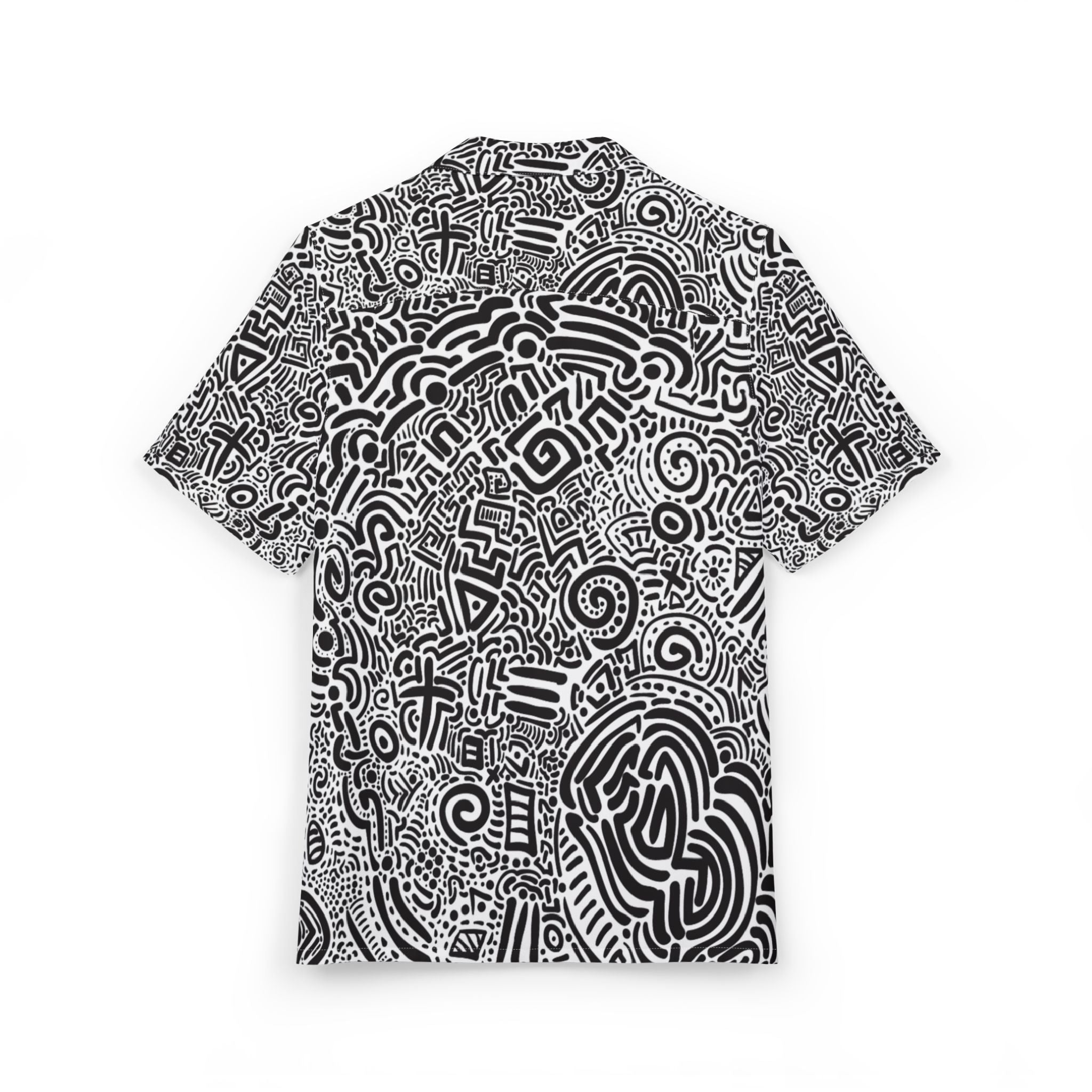 Men's Hawaiian Shirt Labyrinth of the Mind: An Exploration in Abstract Symbols