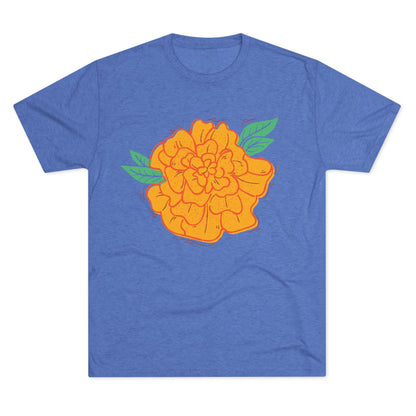 Flor de Cdempasúchil Playera Unisex Tri-Blend Unisex