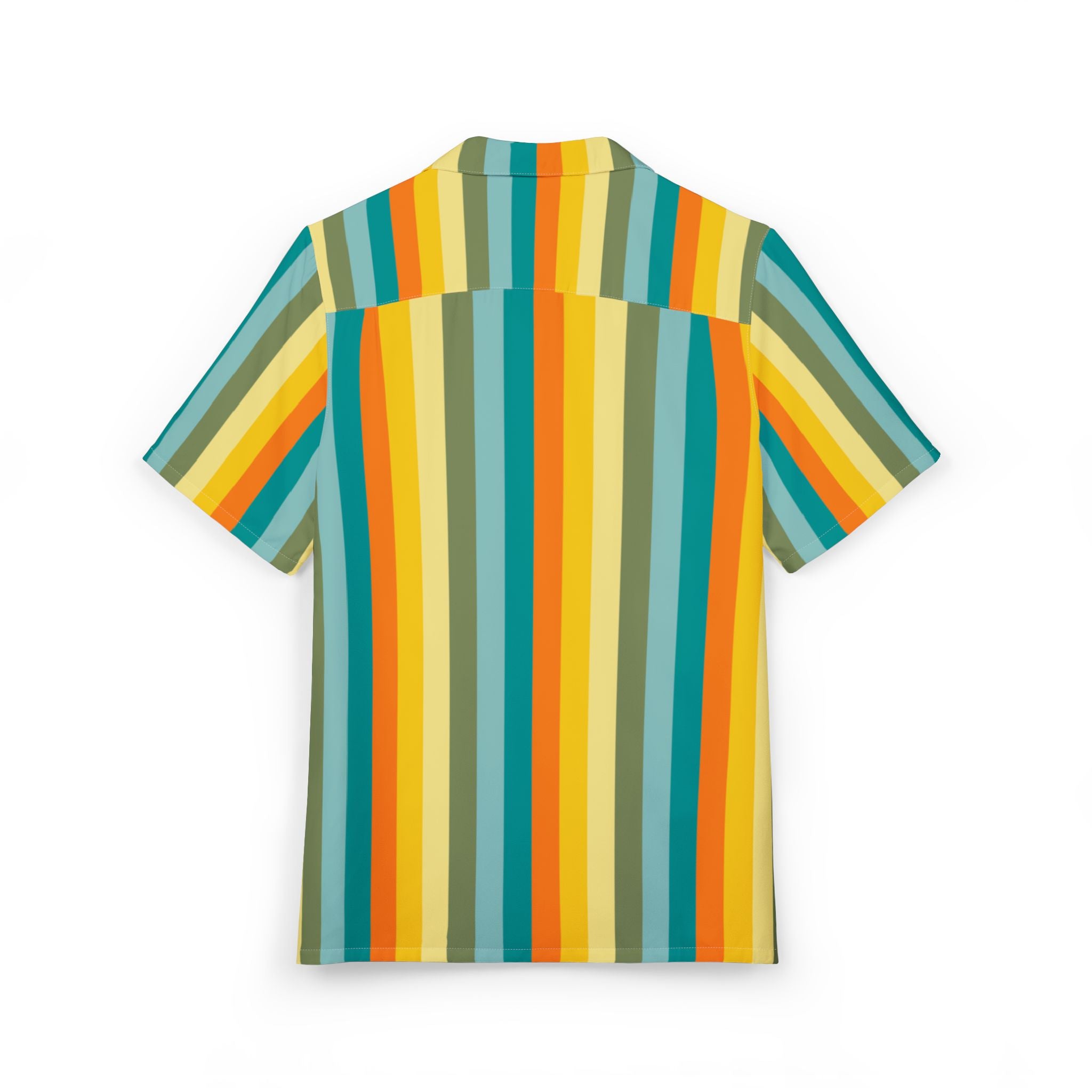 Men's Hawaiian Shirt Ritmo de Color en Líneas Verticales