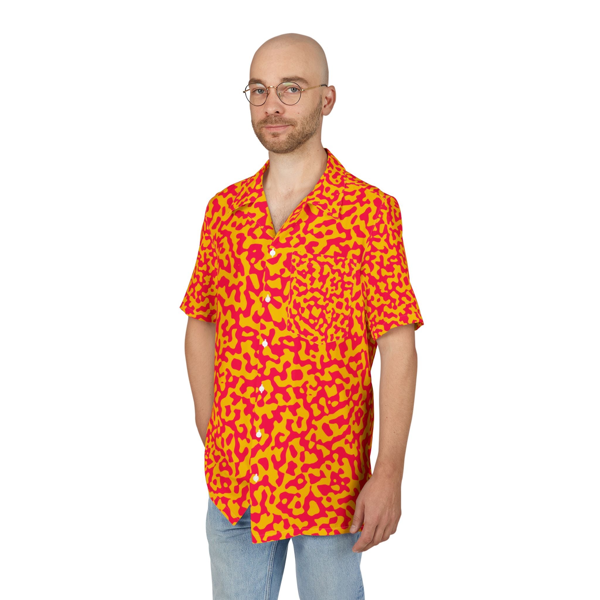 Men's Hawaiian Shirt Laberinto de fuego: un entramado de pasión y misterio