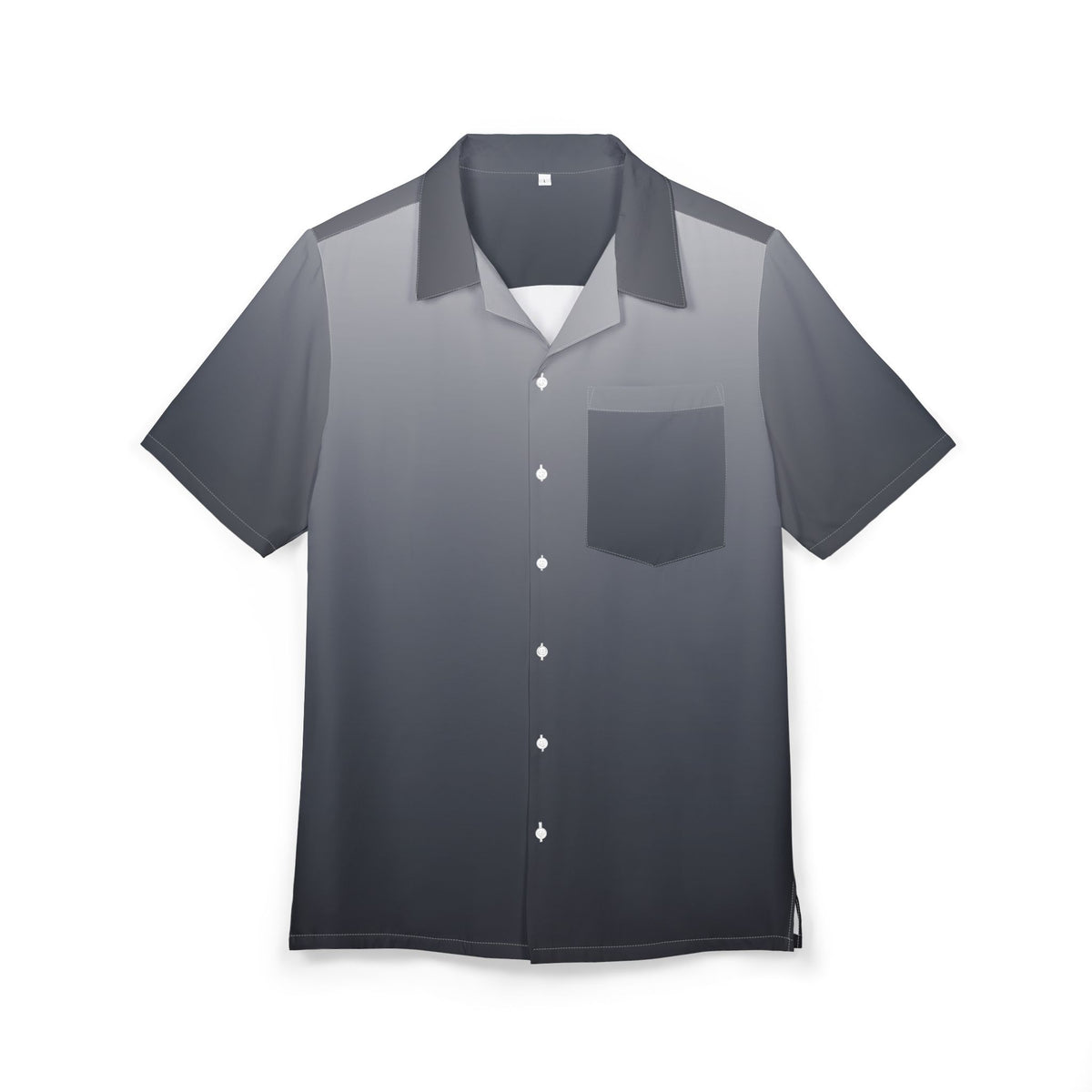 Camisa Hawaiana Gradiente de tranquilidad en azul y gris