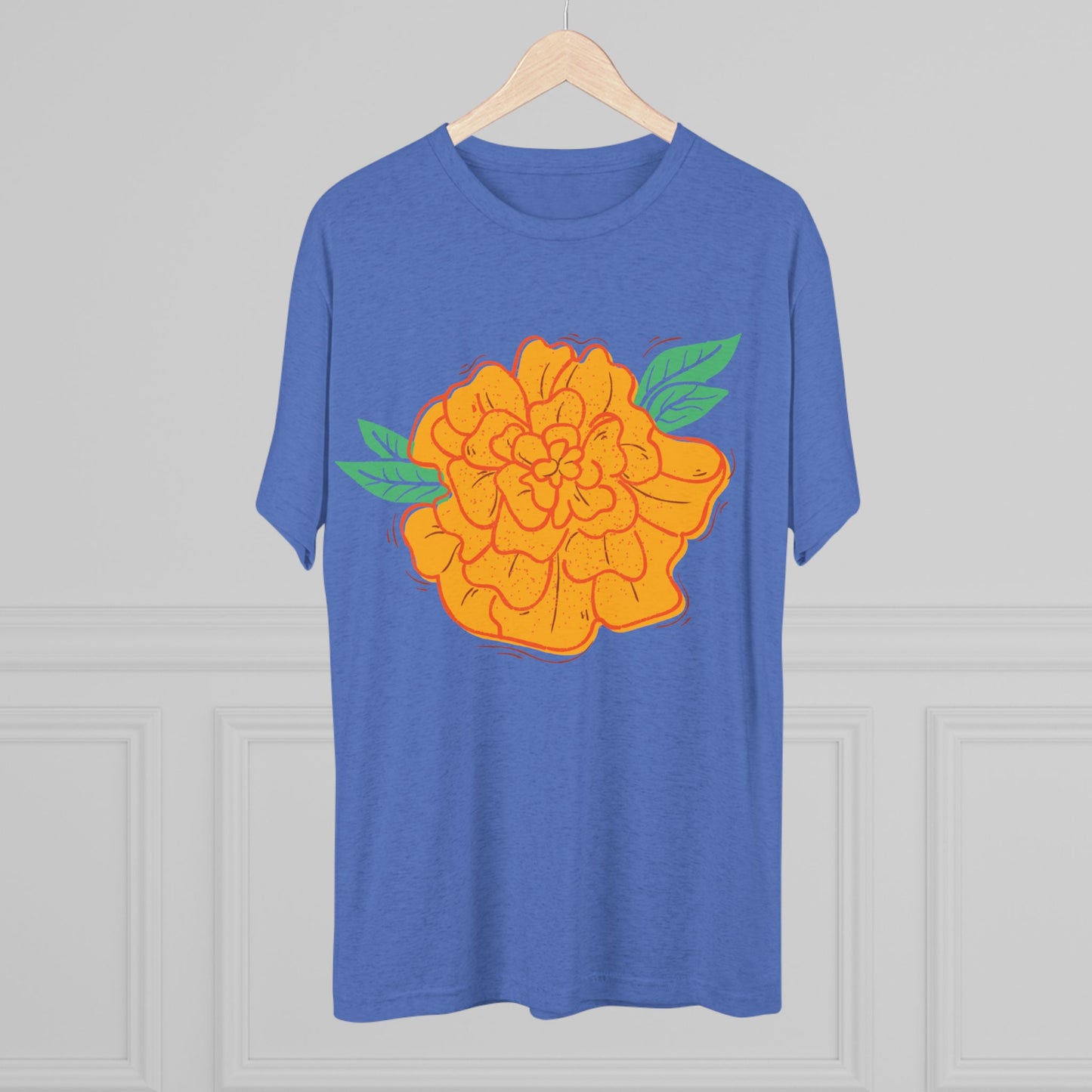 Flor de Cdempasúchil Playera Unisex Tri-Blend Unisex