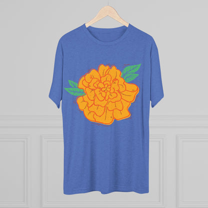 Flor de Cdempasúchil Playera Unisex Tri-Blend Unisex