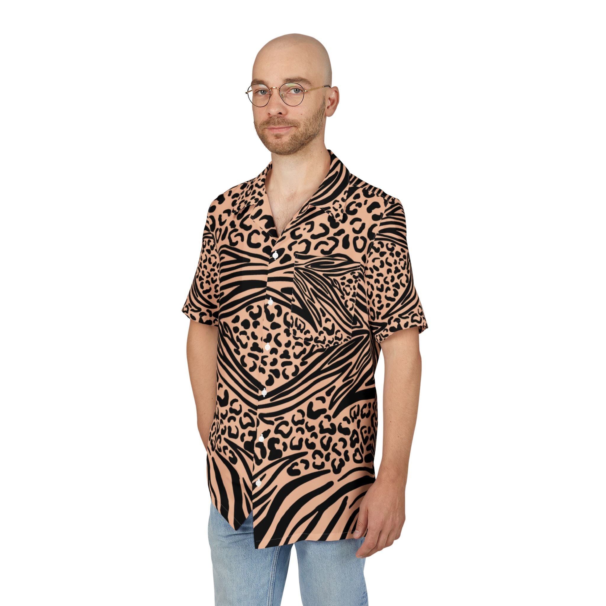 Men's Hawaiian Shirt Entrelazados en la Naturaleza Salvaje