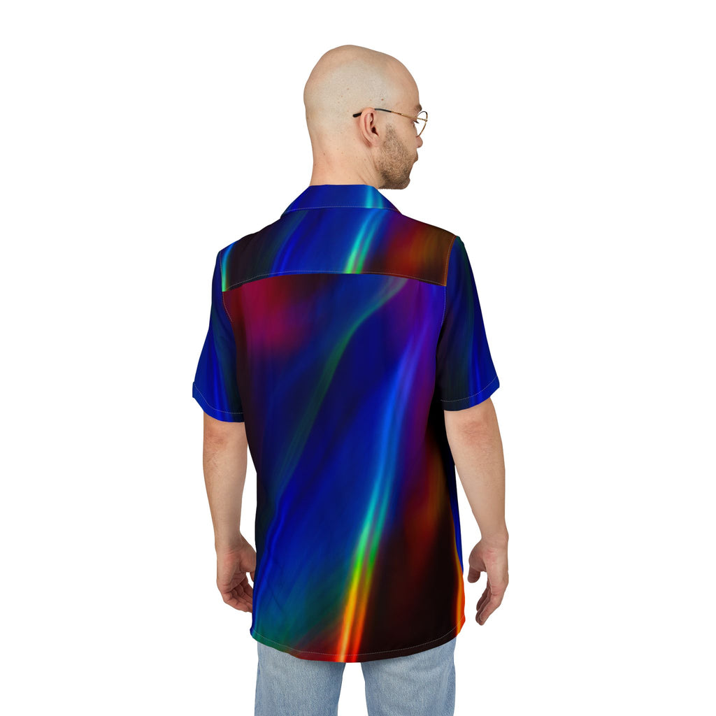 Men's Hawaiian Shirt Danza de Colores en la Oscuridad
