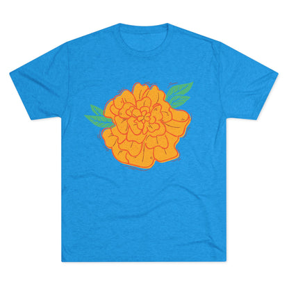 Flor de Cdempasúchil Playera Unisex Tri-Blend Unisex