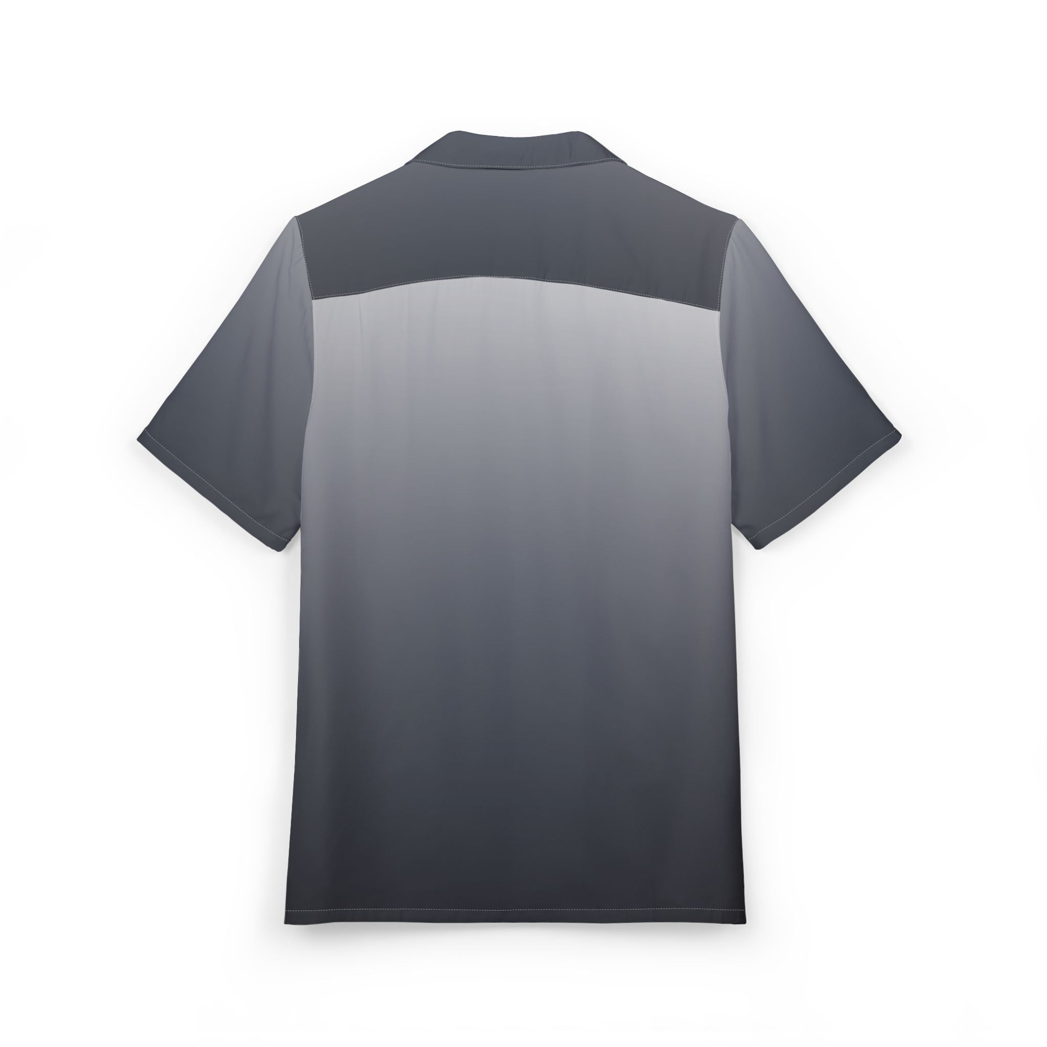 Camisa Hawaiana Gradiente de tranquilidad en azul y gris