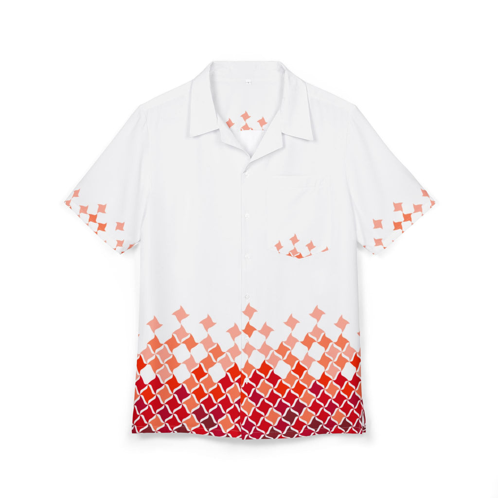 Men's Hawaiian Shirt Ocaso geométrico en degradado