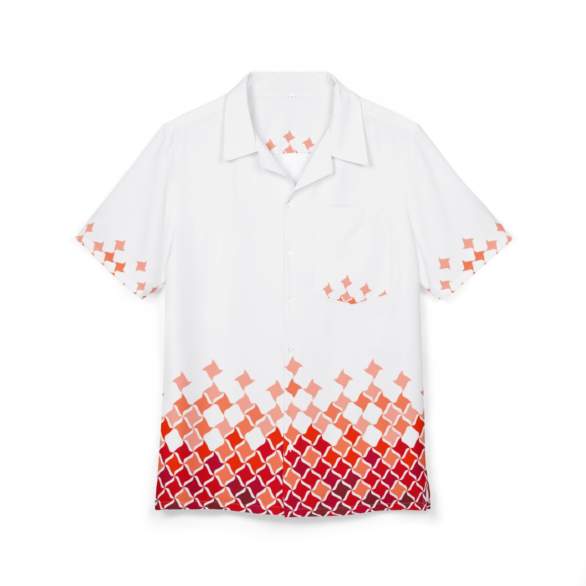 Men's Hawaiian Shirt Ocaso geométrico en degradado
