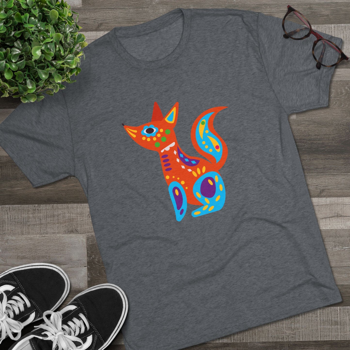 Perro Alebrije Playera Unisex Tri-Blend Unisex