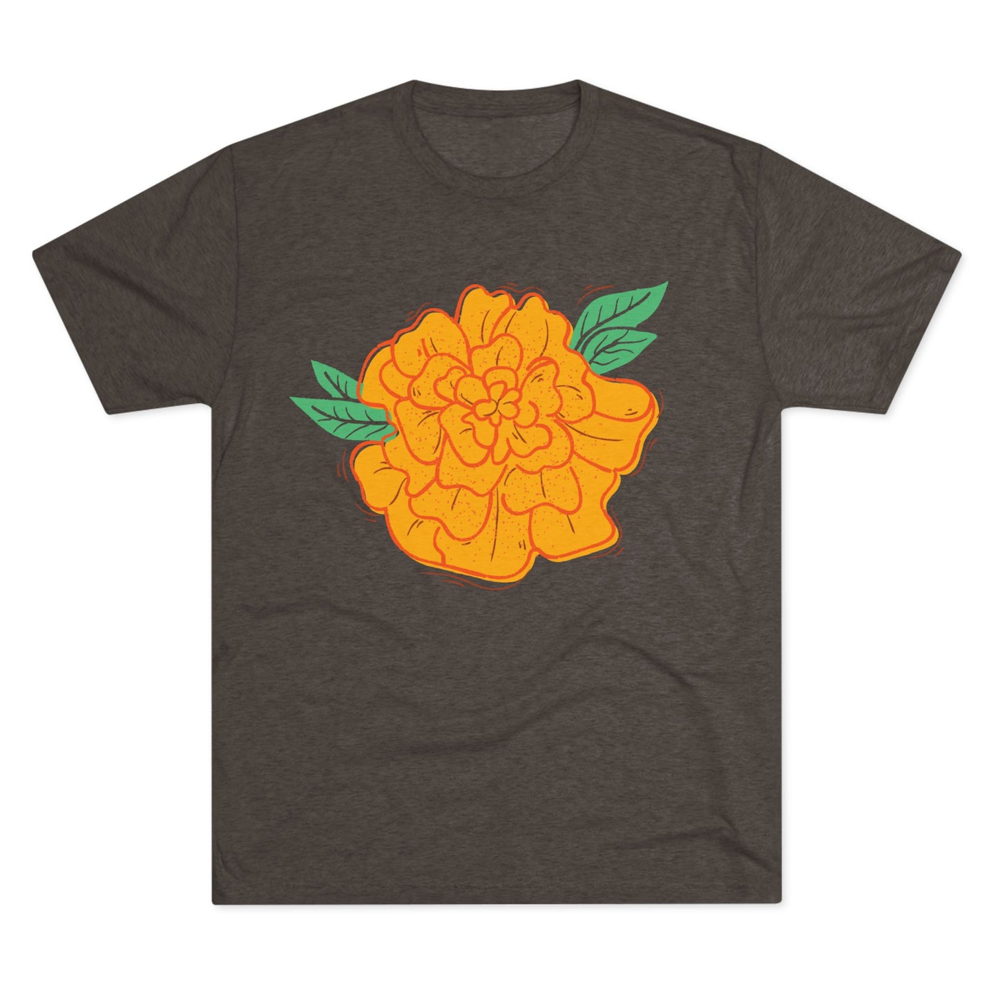 Flor de Cdempasúchil Playera Unisex Tri-Blend Unisex