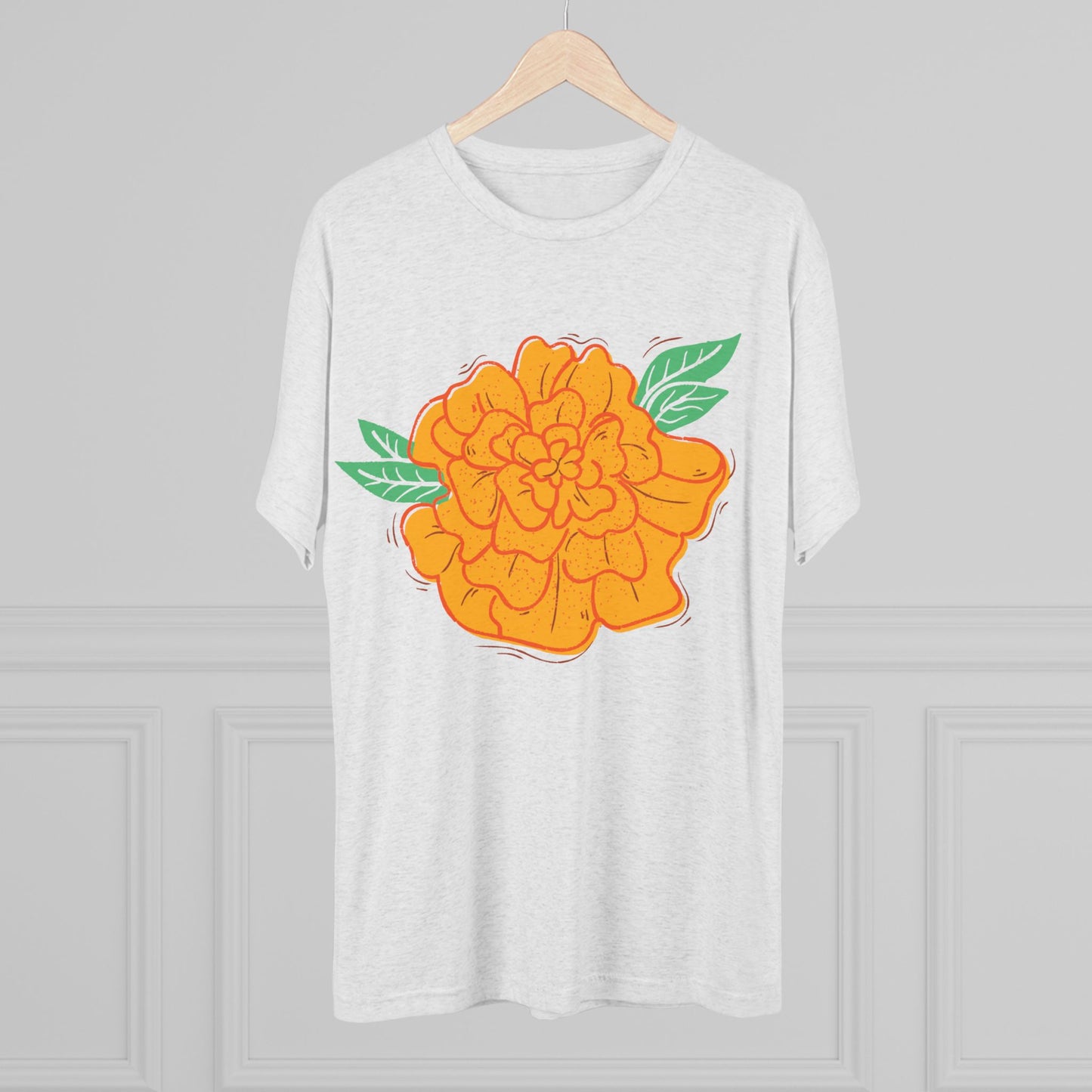 Flor de Cdempasúchil Playera Unisex Tri-Blend Unisex