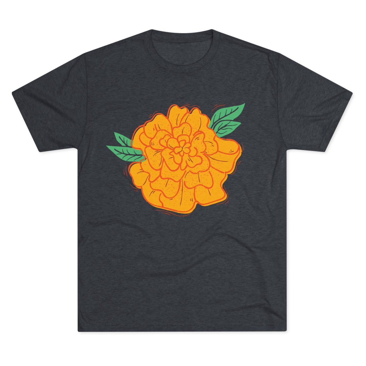 Flor de Cdempasúchil Playera Unisex Tri-Blend Unisex