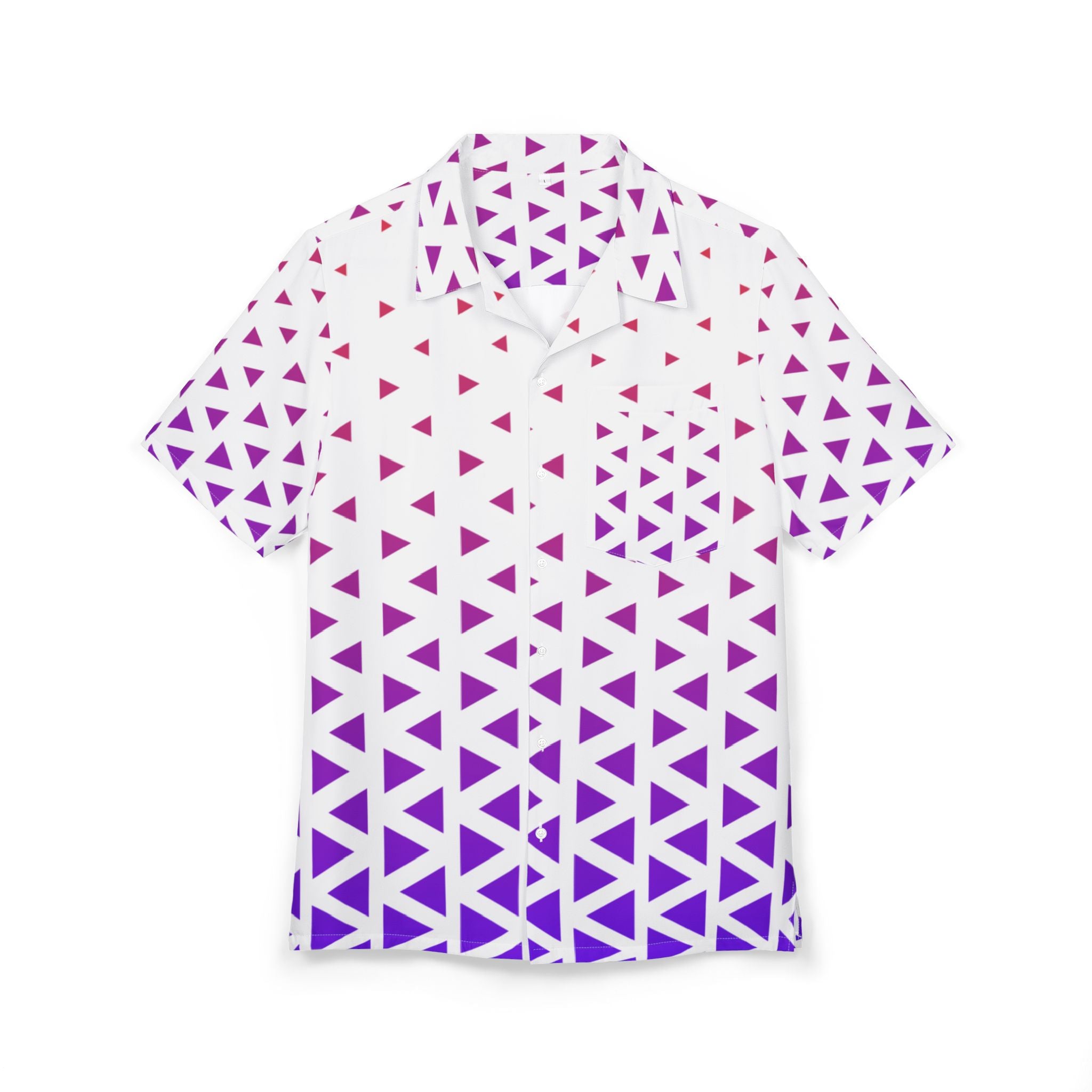 Men's Hawaiian Shirt Gradiente de Triángulos en Fusión Púrpura