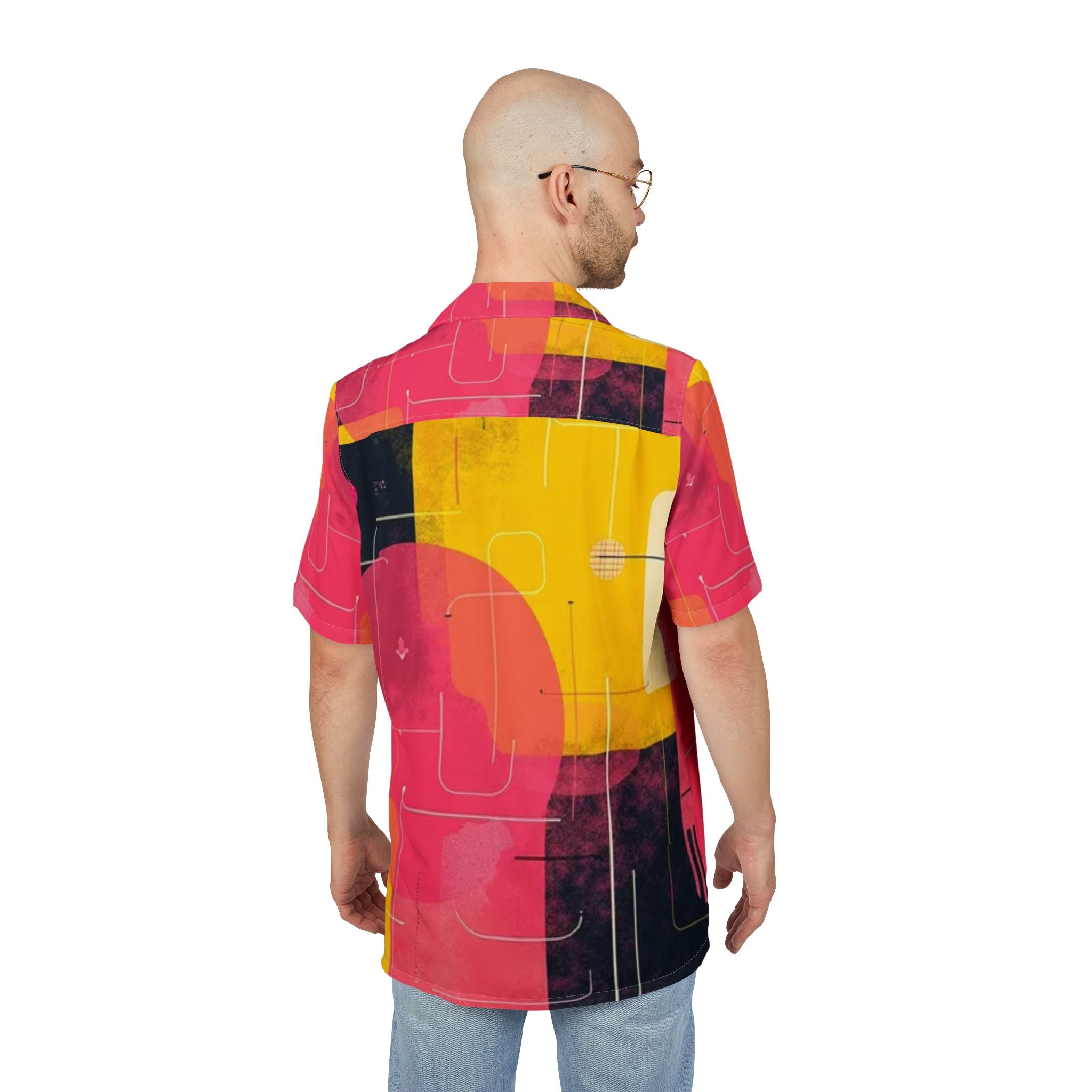 Men's Hawaiian Shirt Laberinto Caleidoscópico de Pensamientos