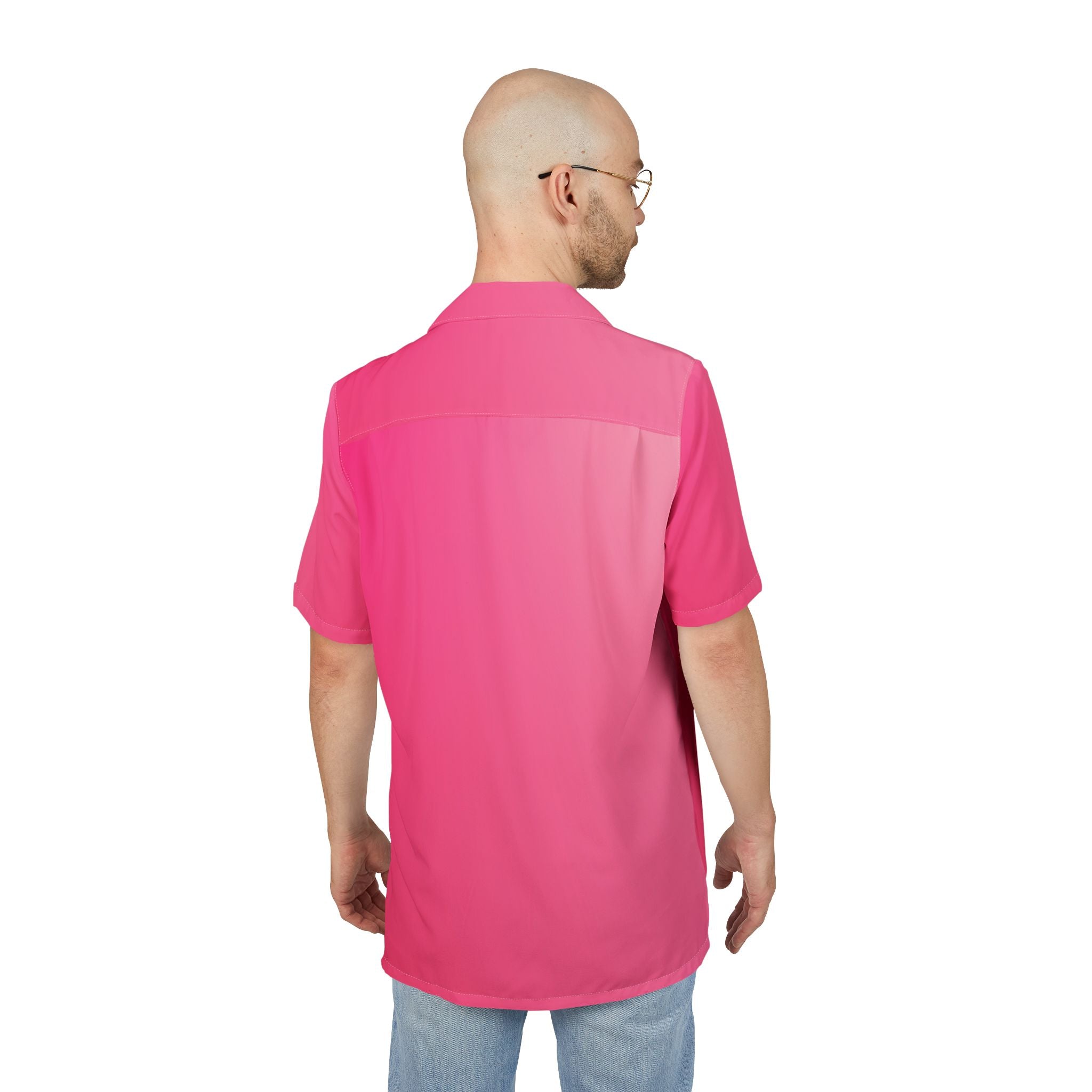 Camisa Hawaiana Crepúsculo Rosado: Gradientes de Sueño