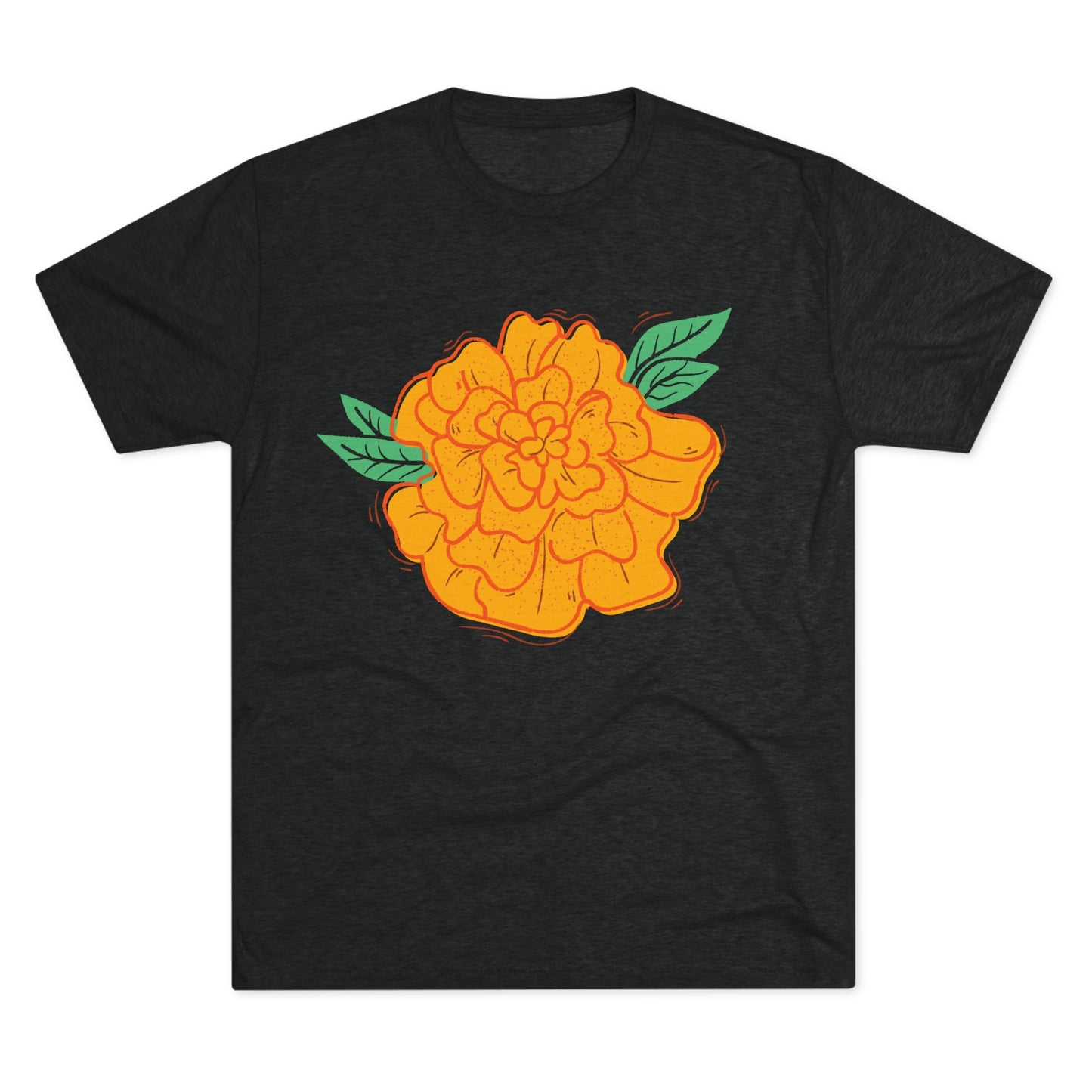 Flor de Cdempasúchil Playera Unisex Tri-Blend Unisex