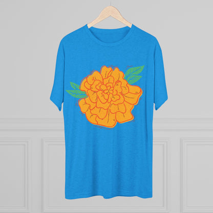 Flor de Cdempasúchil Playera Unisex Tri-Blend Unisex